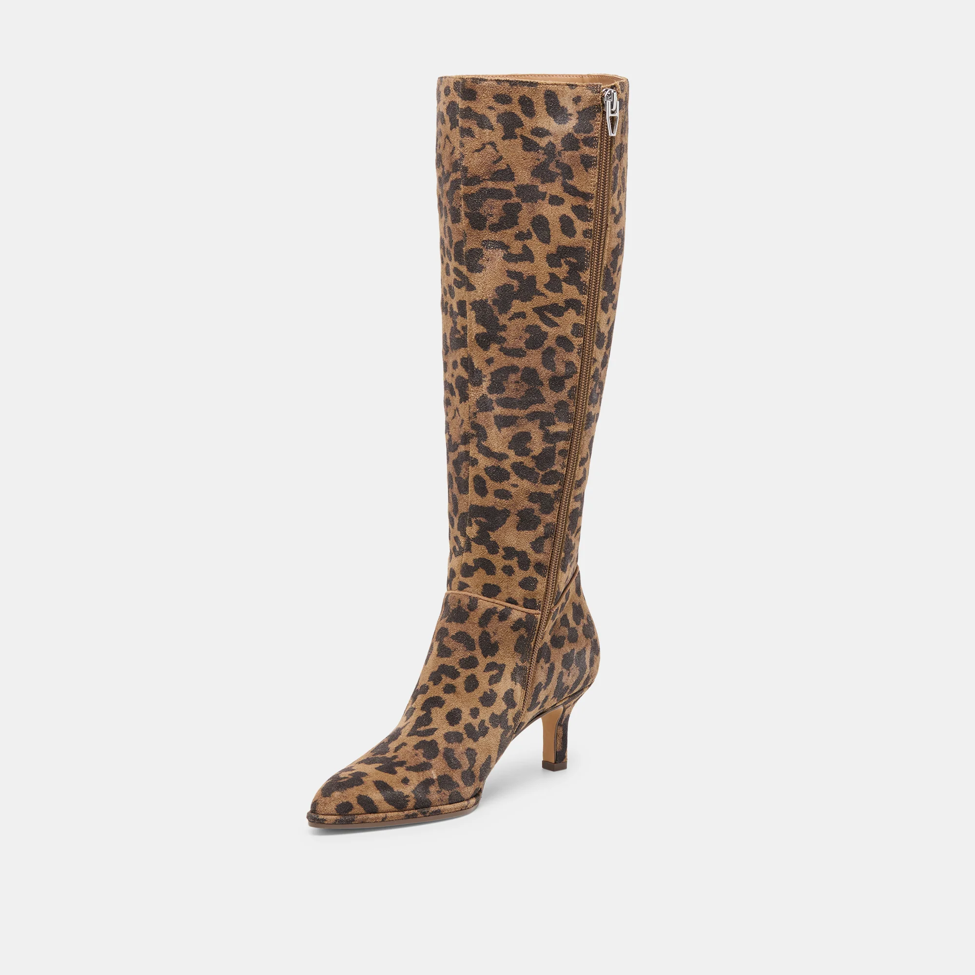 ALDY WIDE CALF BOOTS BROWN LEOPARD PRINTED SUEDE - Image 7