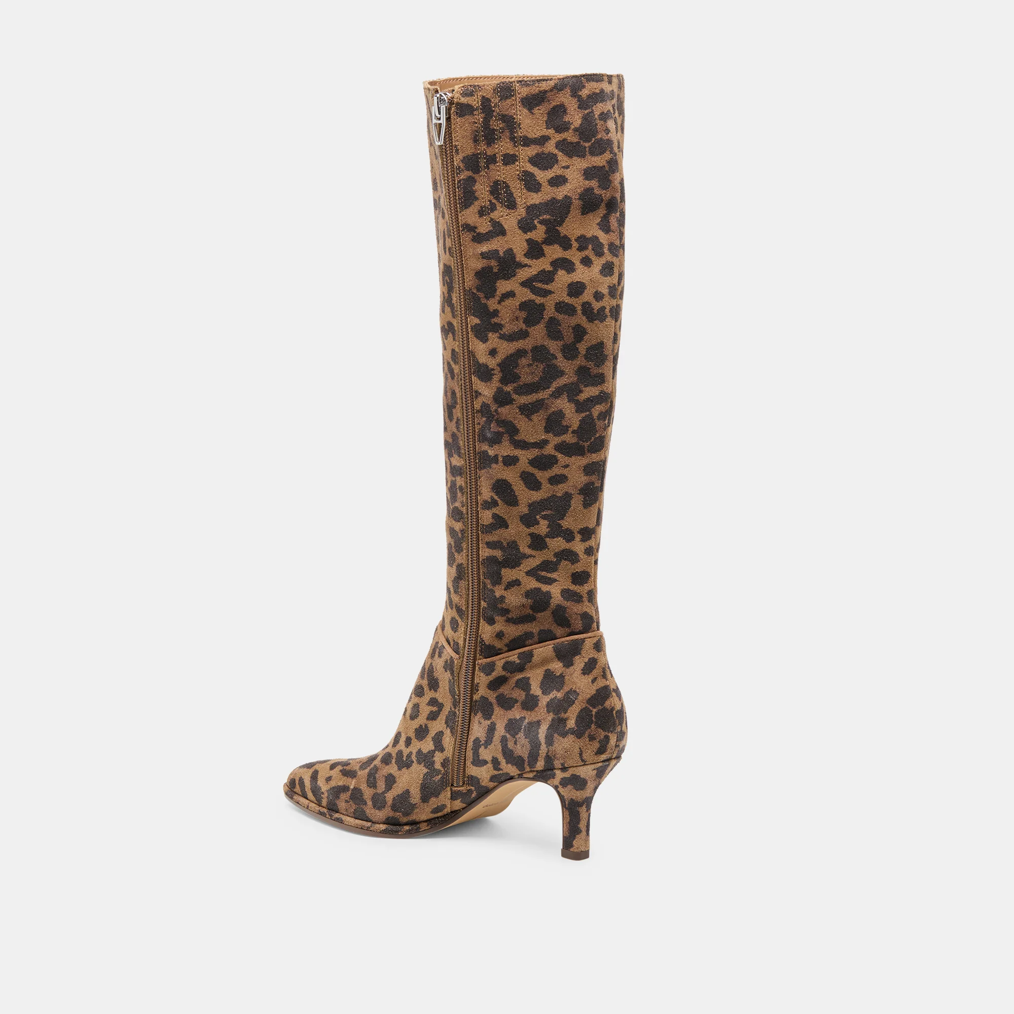 ALDY WIDE CALF BOOTS BROWN LEOPARD PRINTED SUEDE - Image 8