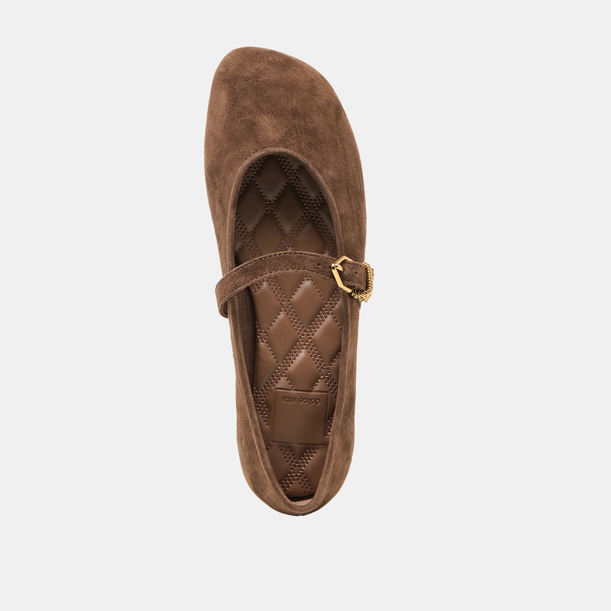 ALIZZA BALLET FLATS DK BROWN SUEDE - Image 11
