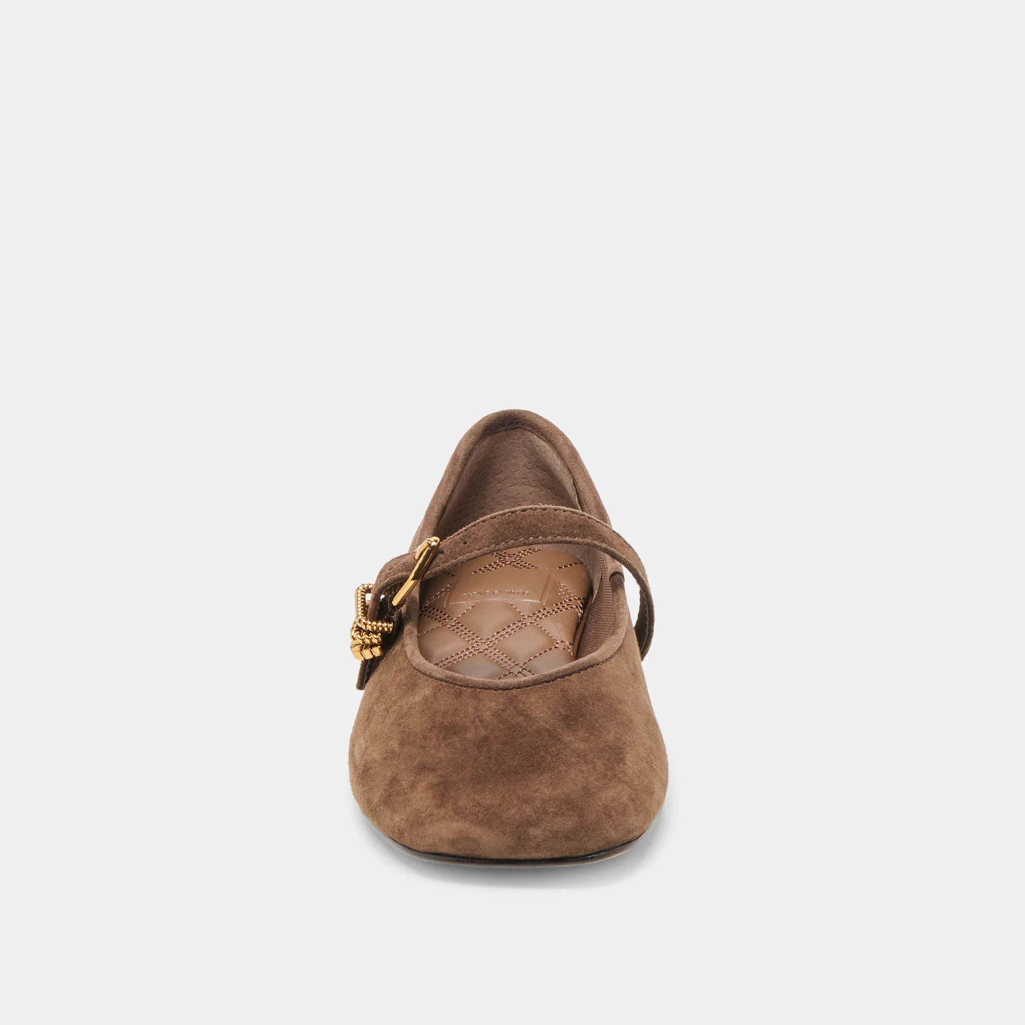 ALIZZA BALLET FLATS DK BROWN SUEDE - Image 9