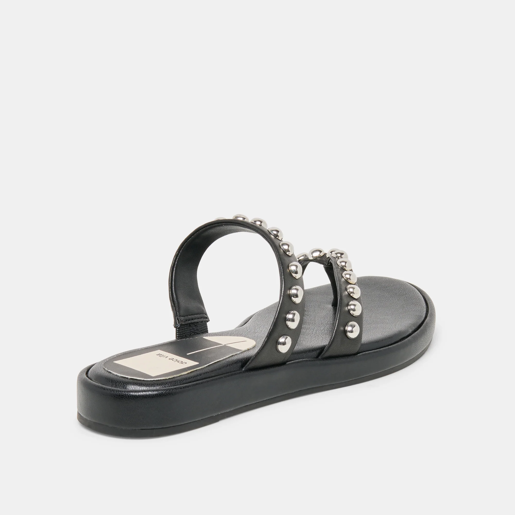AMARY STUD SANDALS BLACK LEATHER - Image 5