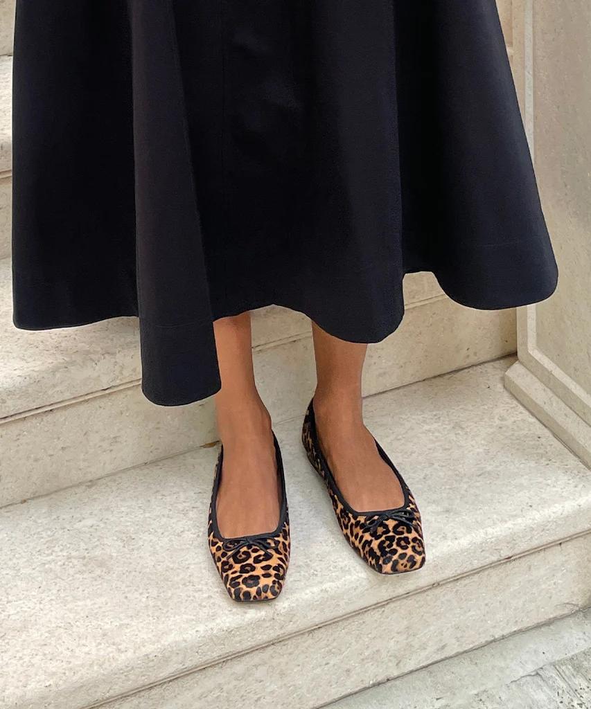 ANISA BALLET FLATS DK LEOPARD CALF HAIR - Image 6