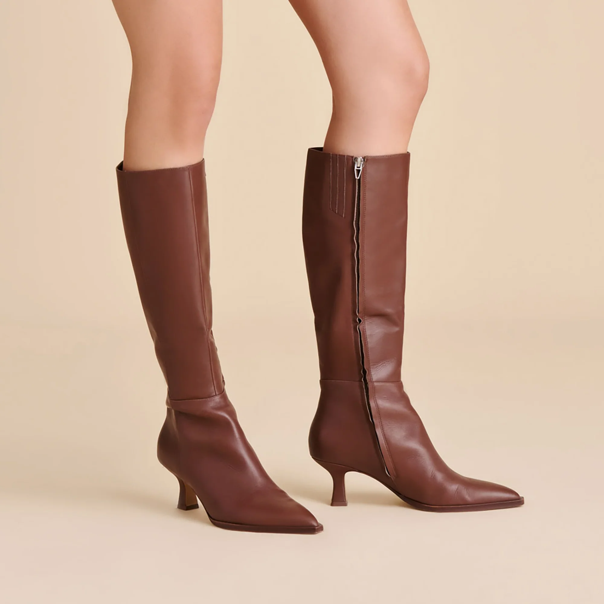 AUGGIE NARROW CALF BOOTS CHOCOLATE LEATHER - Image 10