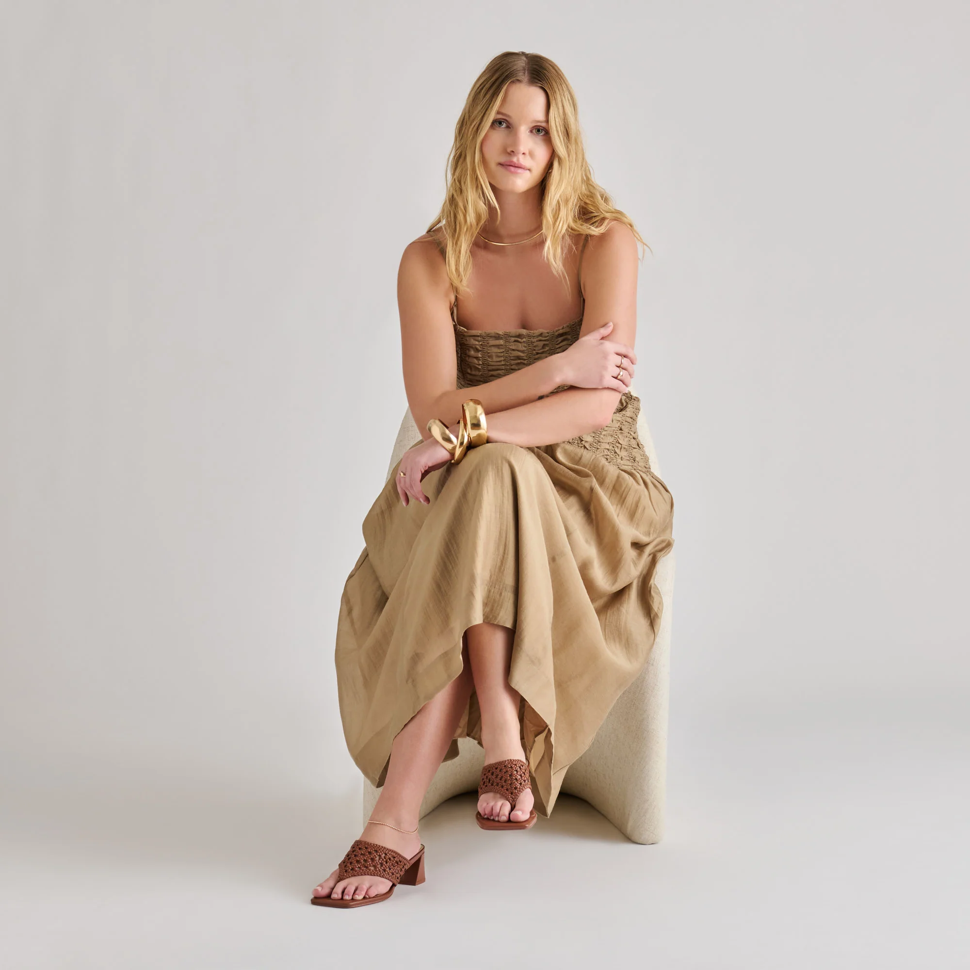 BARLO HEELS COGNAC WOVEN STELLA - Image 2