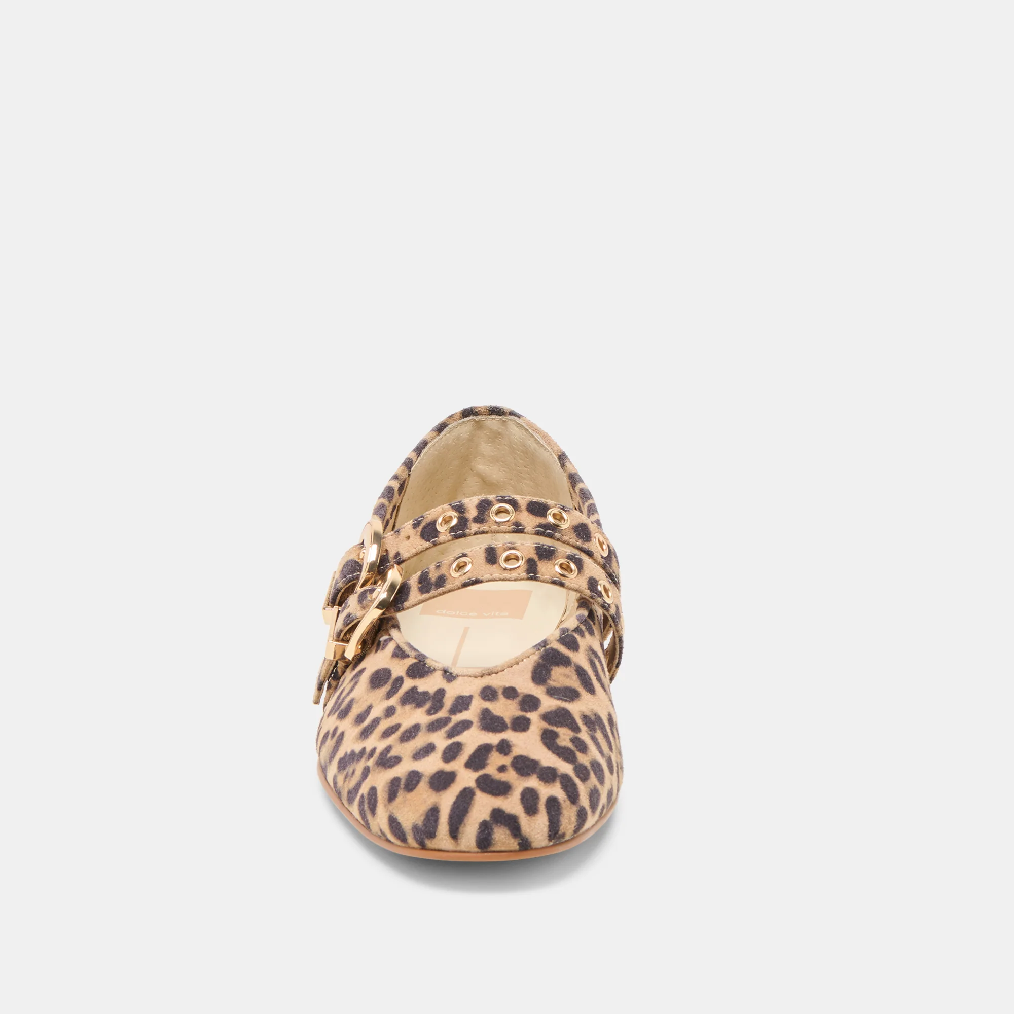 BAYLEE GROMMET BALLET FLATS DK LEOPARD PRINTED SUEDE - Image 8