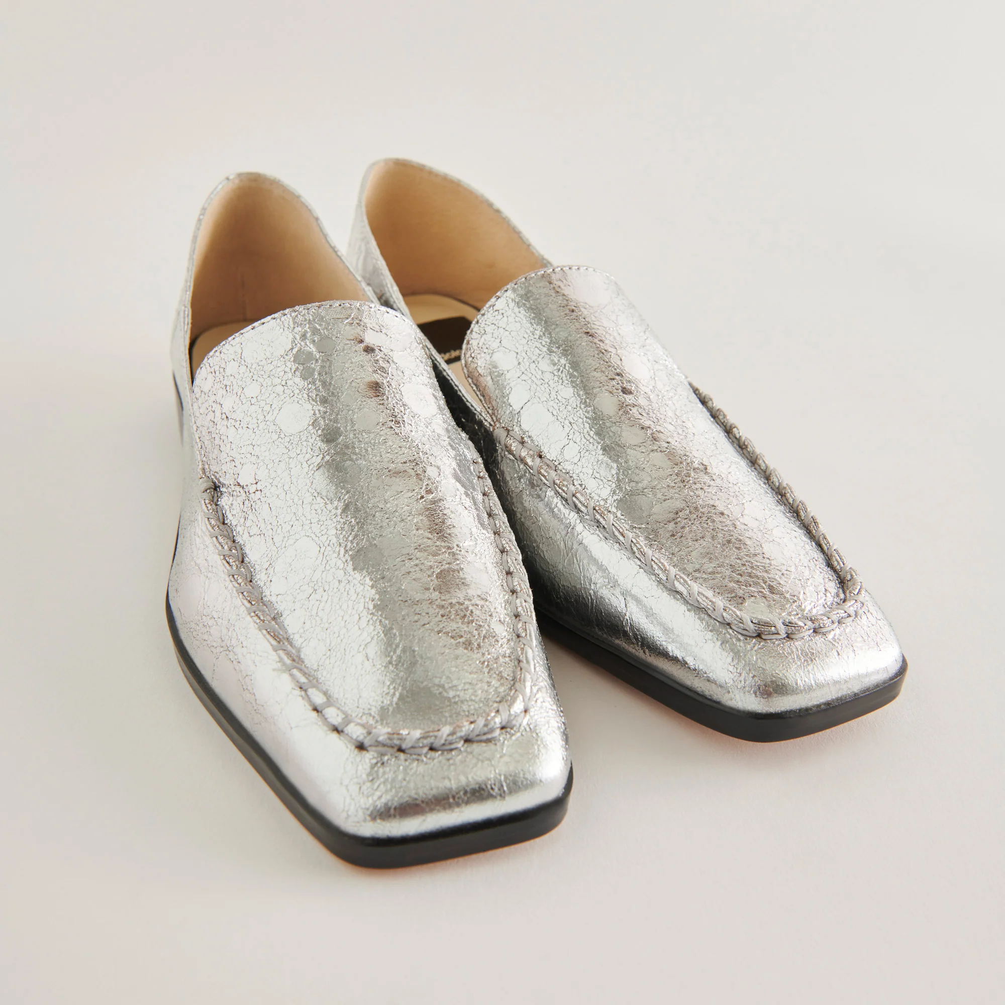 BENY FLATS SILVER DISTRESSED LEATHER - Image 13