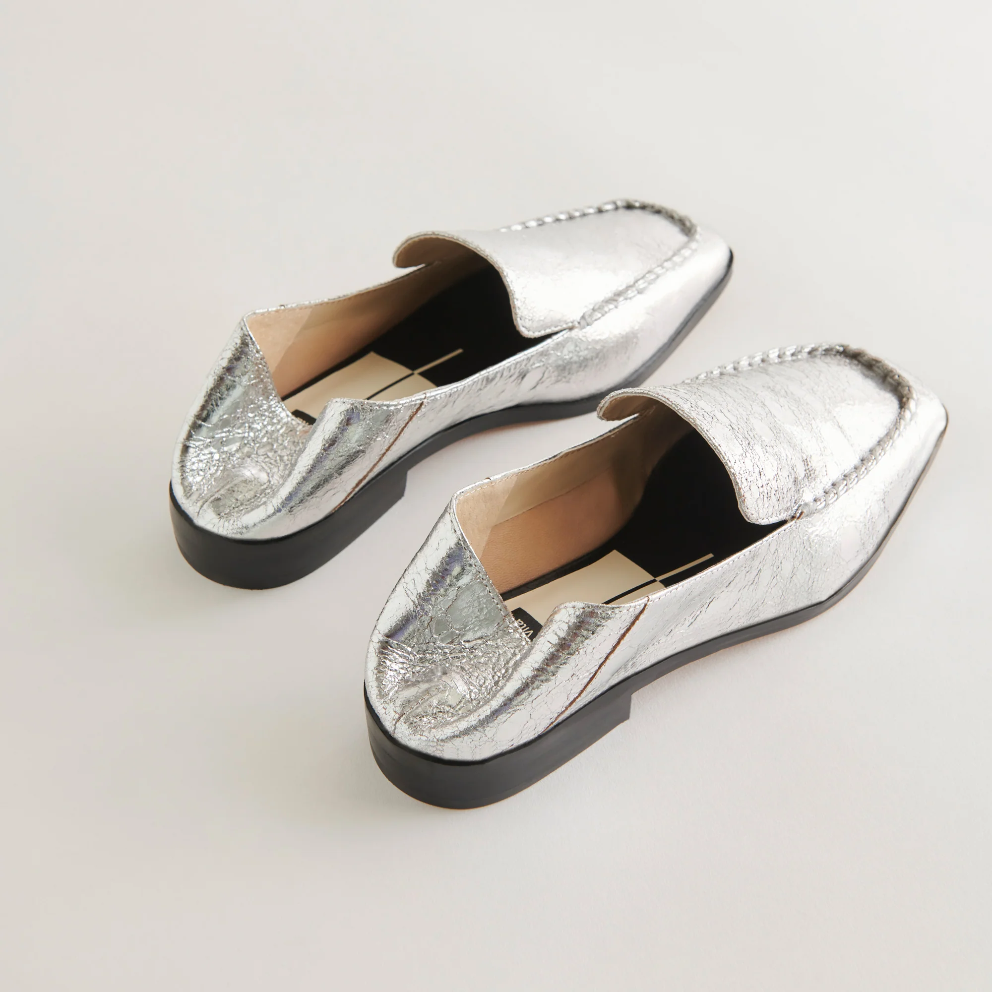 BENY FLATS SILVER DISTRESSED LEATHER - Image 5