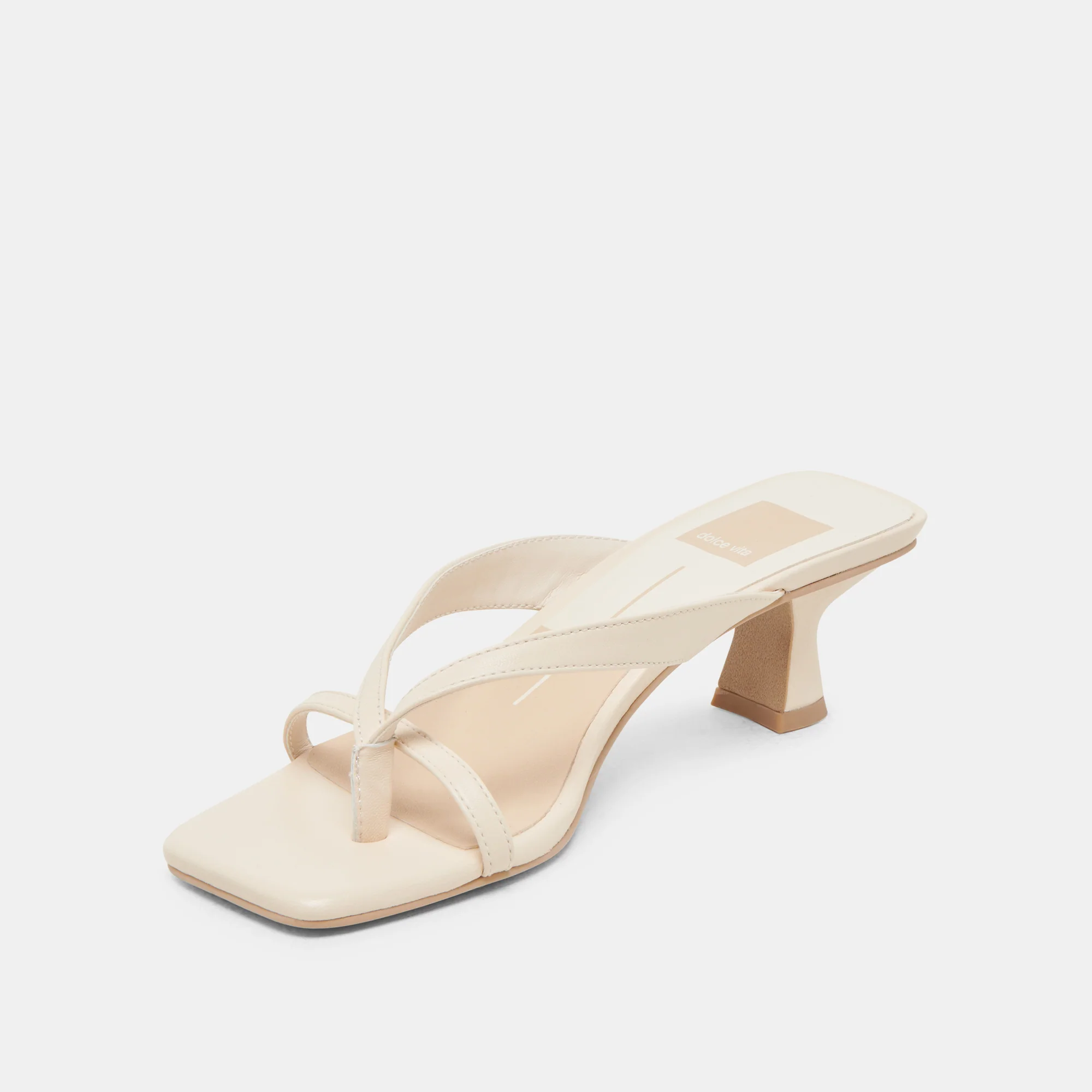 BREVEL WIDE HEELS BONE LEATHER - Image 4