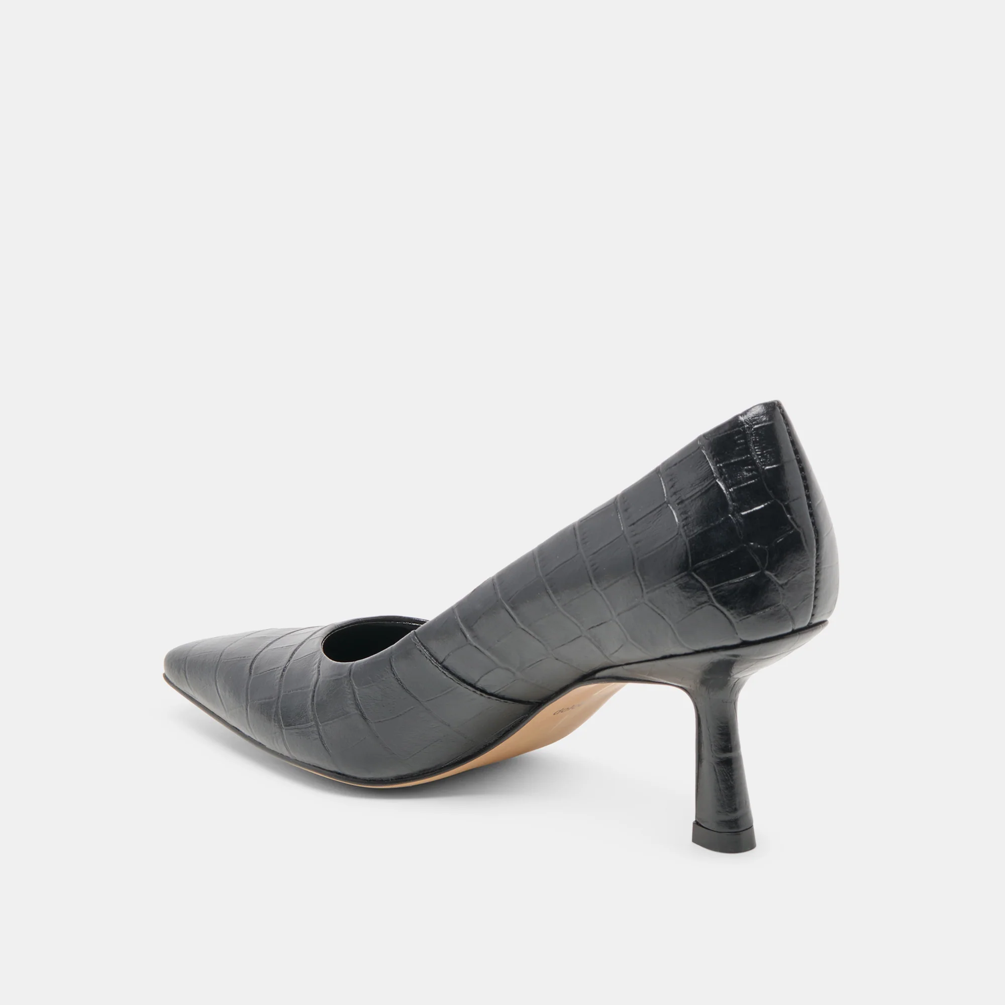 BRIONA HEELS NOIR CROCO EMBOSSED LEATHER - Image 5