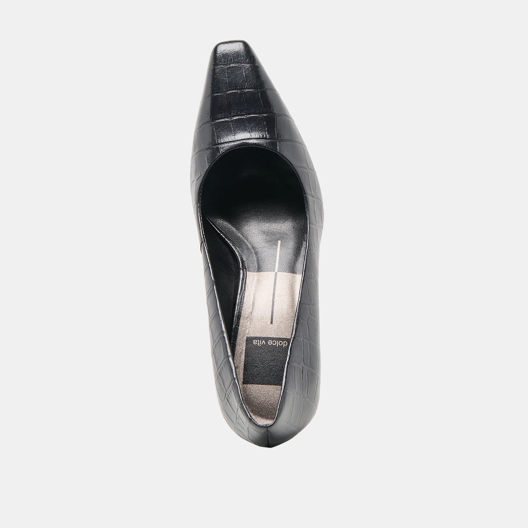 BRIONA HEELS NOIR CROCO EMBOSSED LEATHER - Image 8