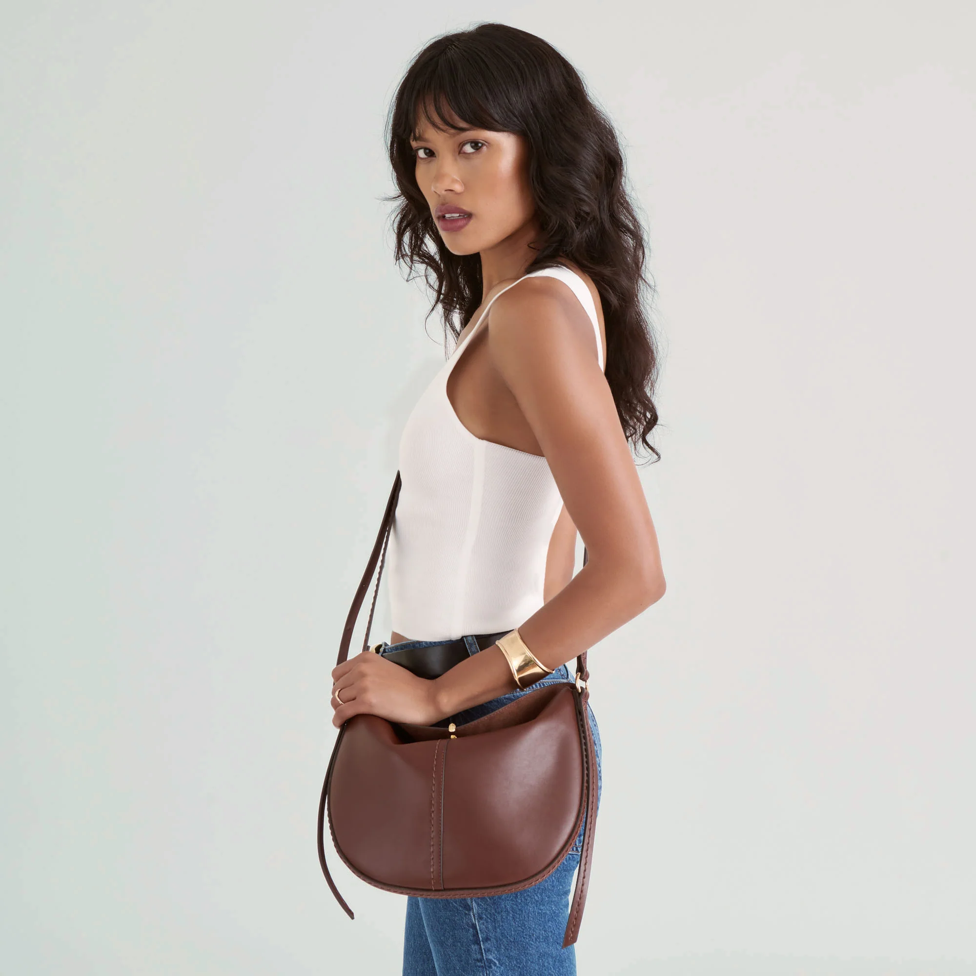 BURANO CROSSBODY BROWN LEATHER - Image 4