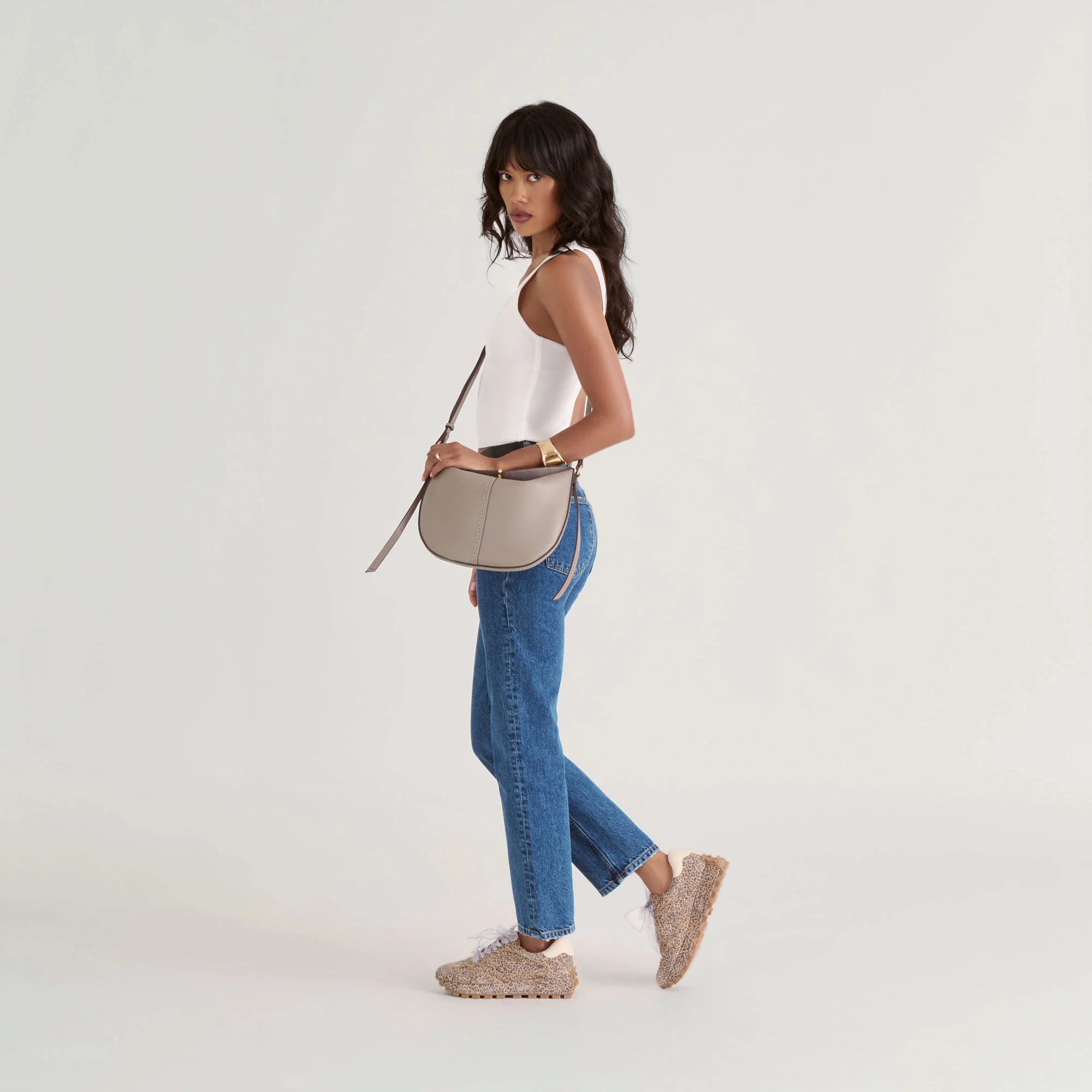 BURANO CROSSBODY GREY LEATHER - Image 9