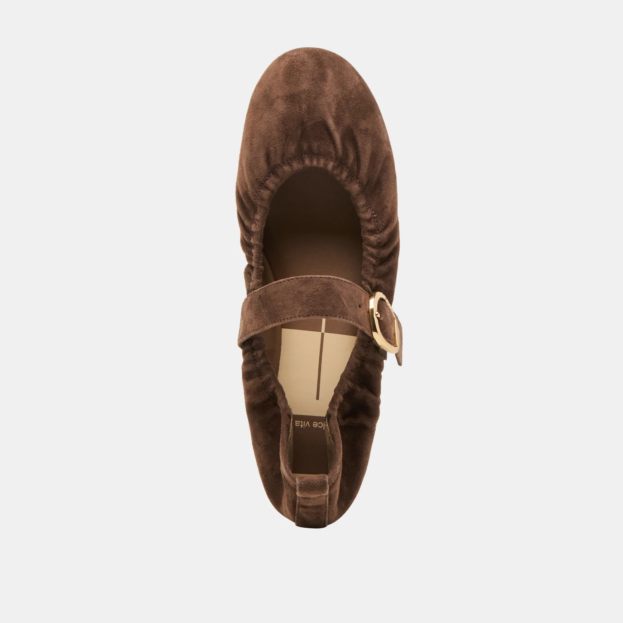 CAELY BALLET FLATS DK BROWN SUEDE - Image 12