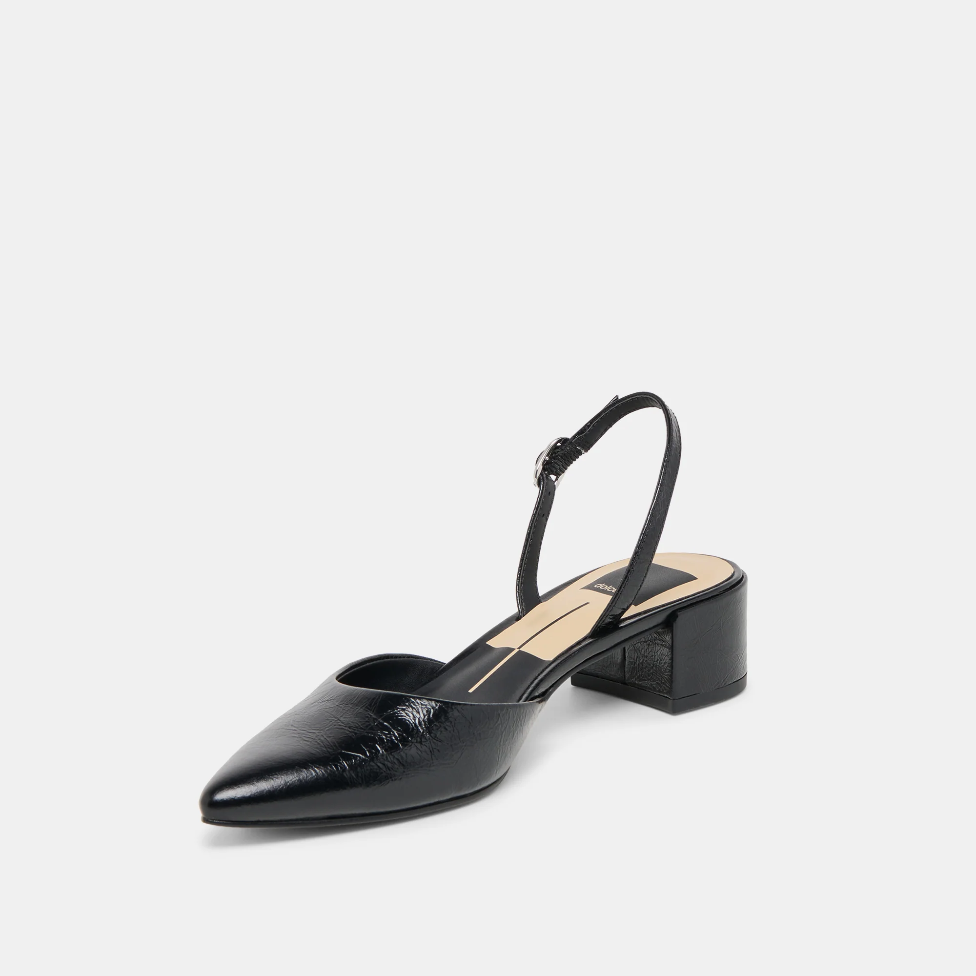 CAREL HEELS MIDNIGHT CRINKLE PATENT LEATHER - Image 4
