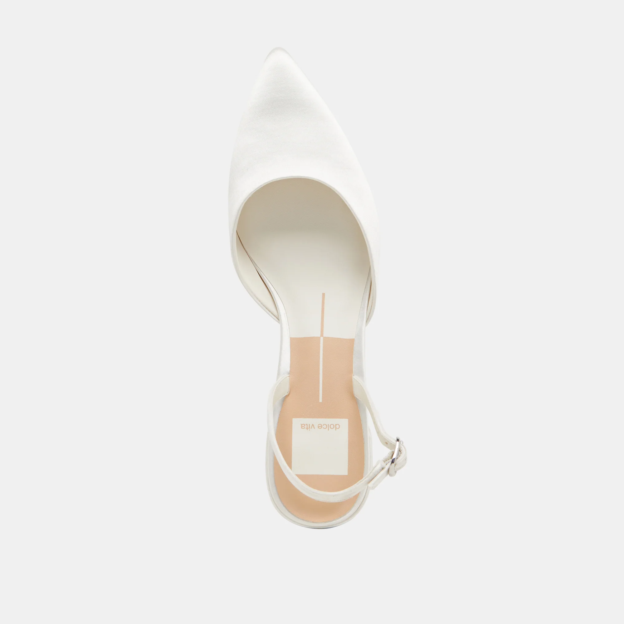 CAREL WIDE HEELS TRUE WHITE SATIN - Image 8