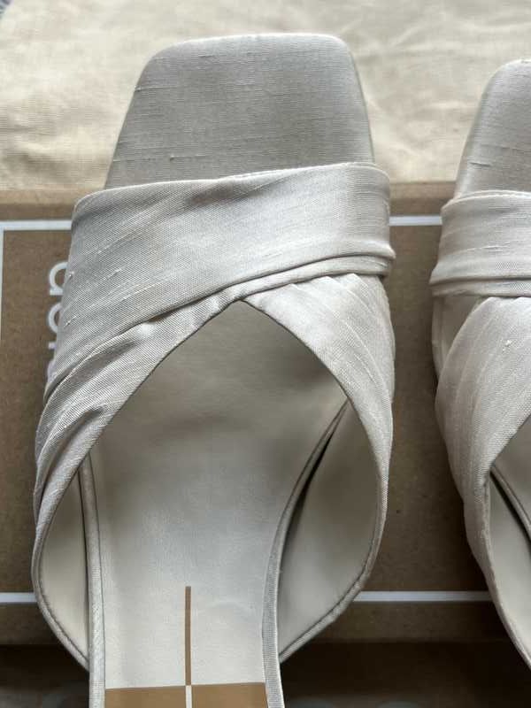 CARLAN HEELS OFF WHITE SILK - re:vita - Image 14