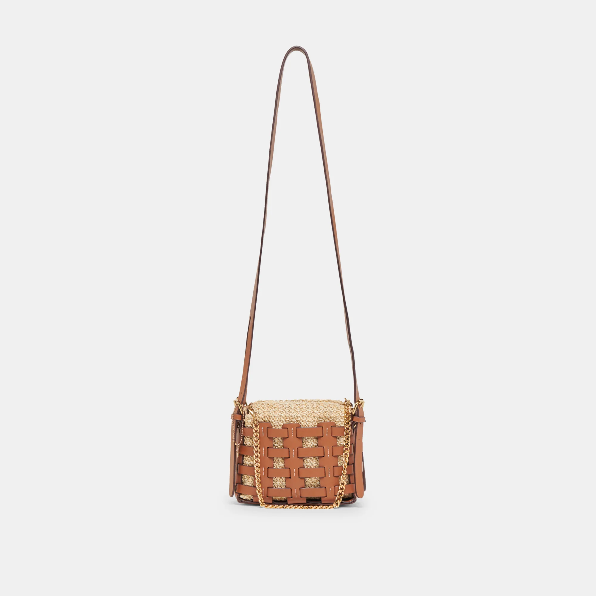 CASSIS CROSSBODY SADDLE NATURAL RAFFIA - Image 2
