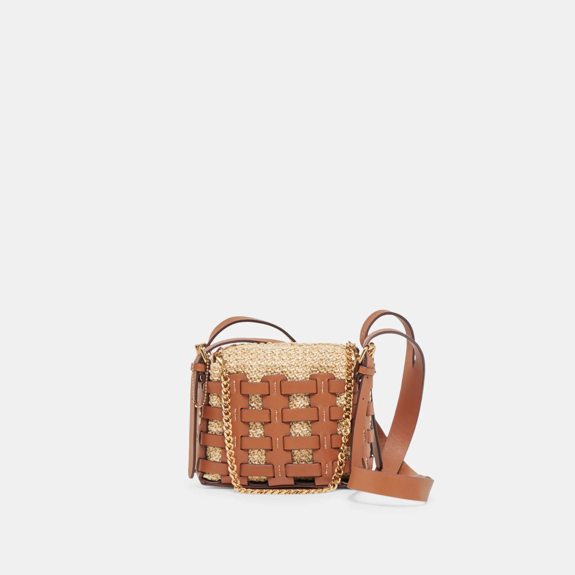 CASSIS CROSSBODY SADDLE NATURAL RAFFIA - Image 4