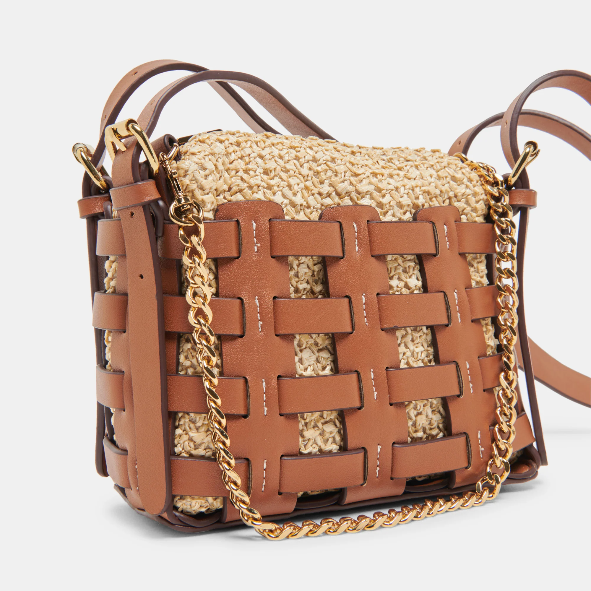 CASSIS CROSSBODY SADDLE NATURAL RAFFIA - Image 5