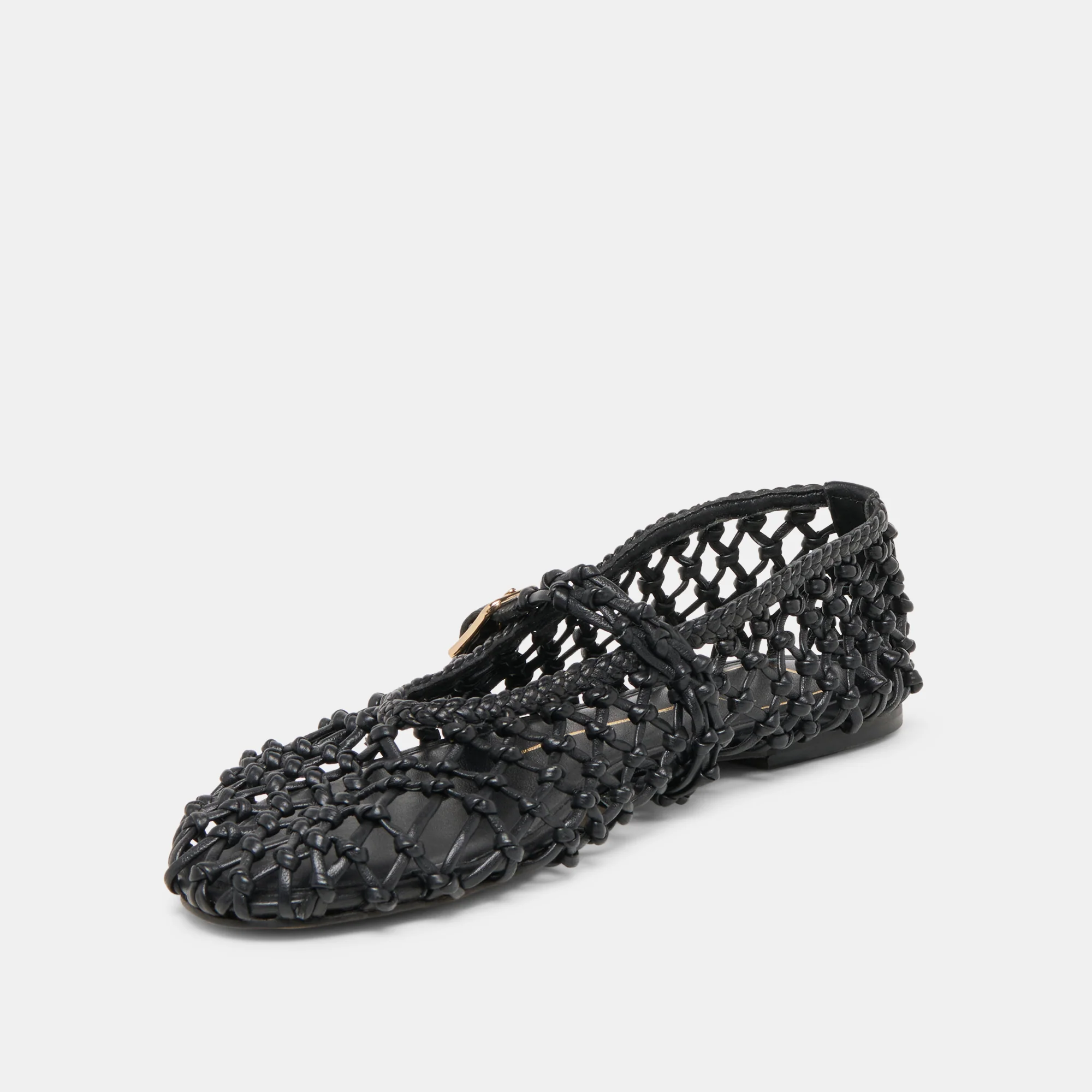 CLAIR BALLET FLATS BLACK WOVEN LEATHER - Image 6