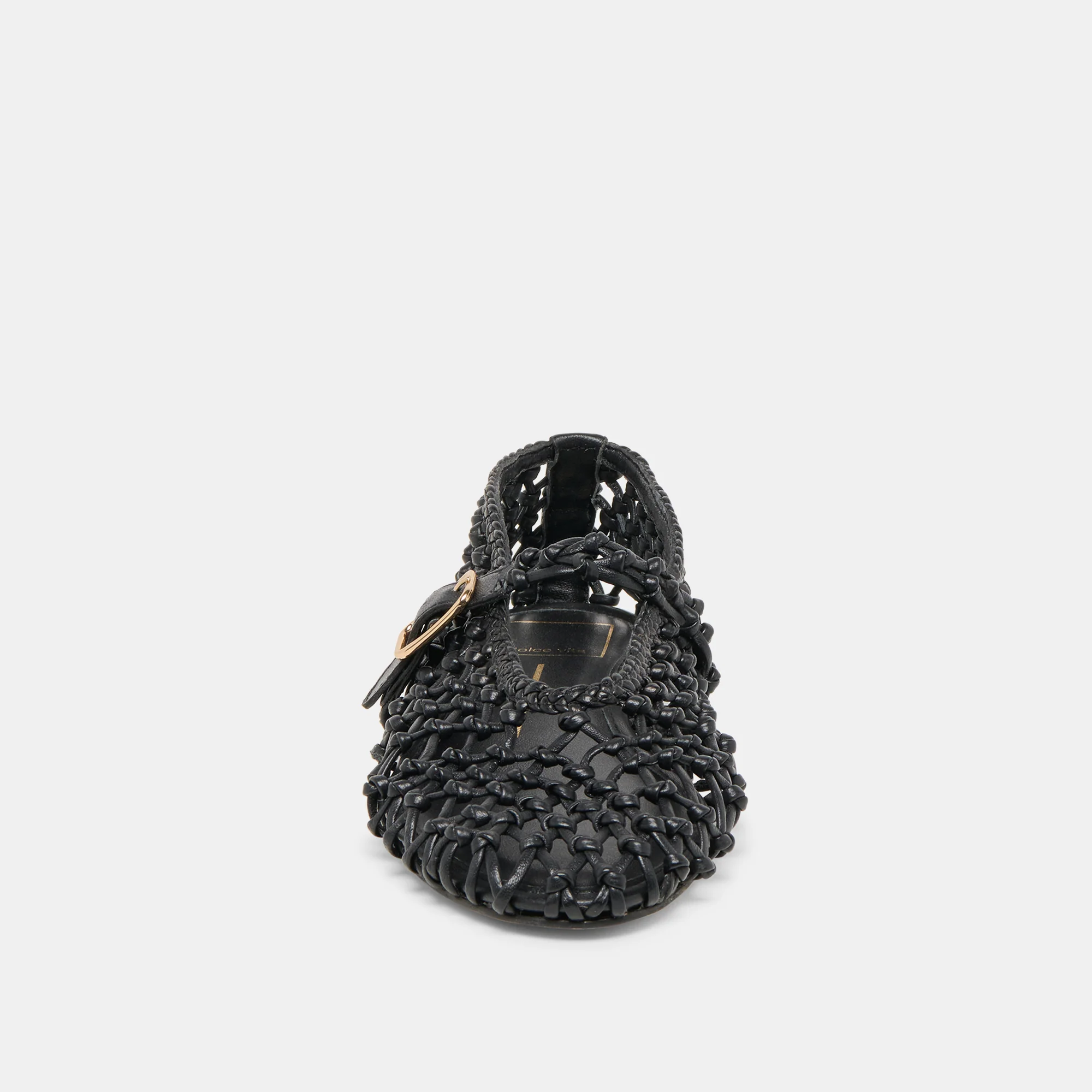 CLAIR BALLET FLATS BLACK WOVEN LEATHER - Image 8