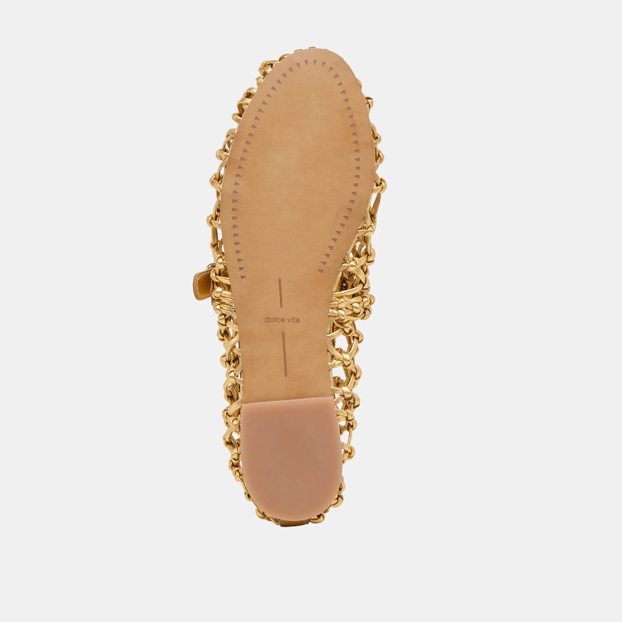 CLAIR BALLET FLATS GOLD WOVEN LEATHER - Image 9
