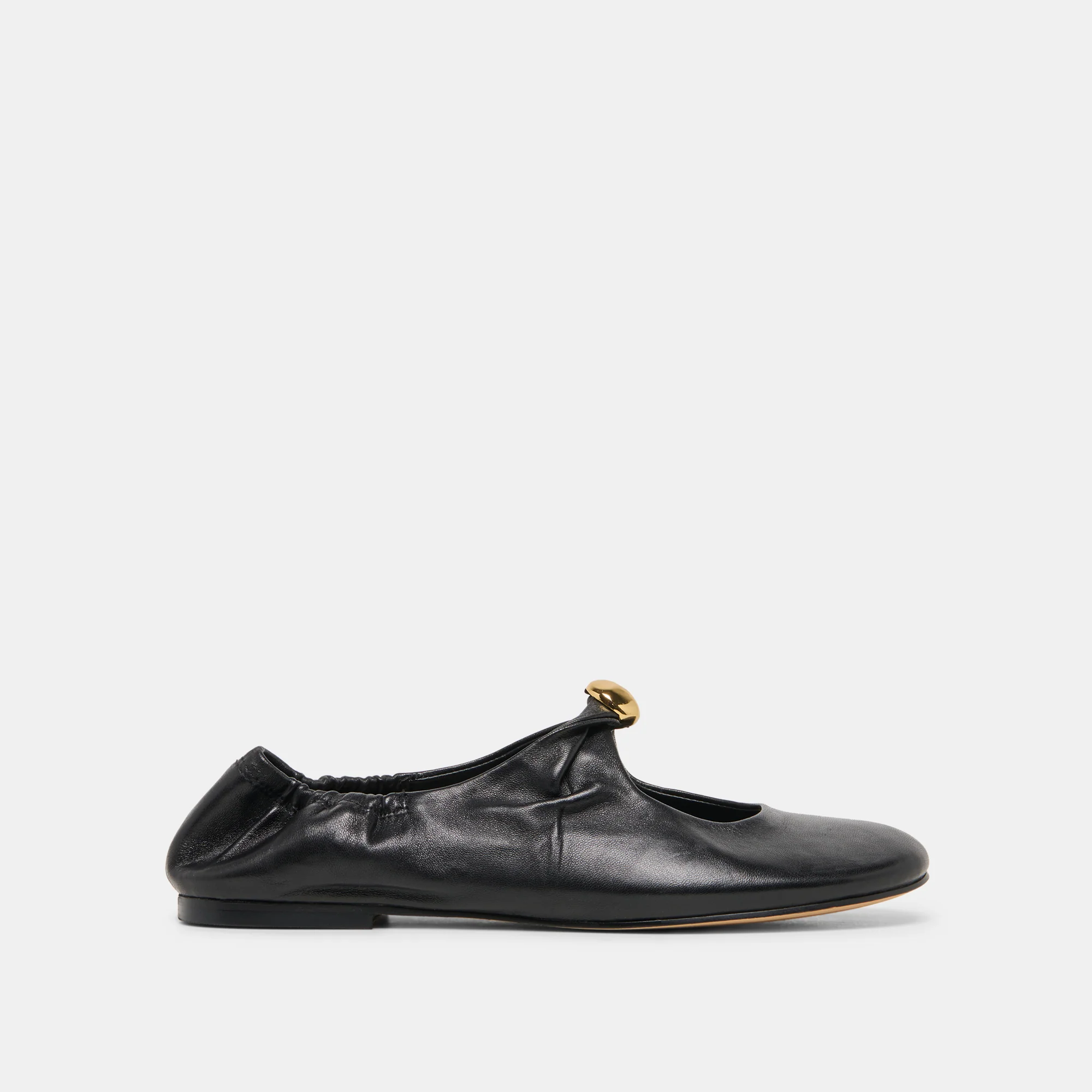 CORNEL FLATS BLACK LEATHER