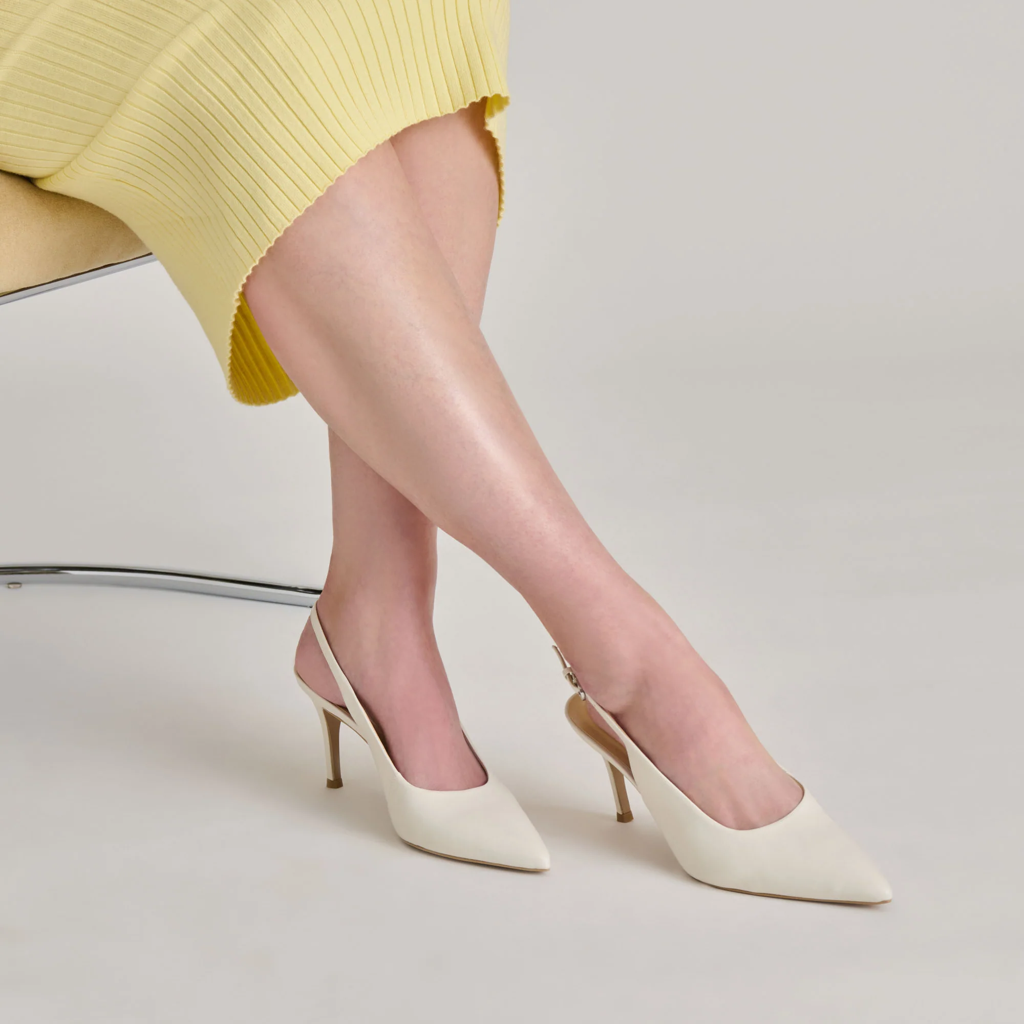 ELASI HEELS WHITE LEATHER - Image 2