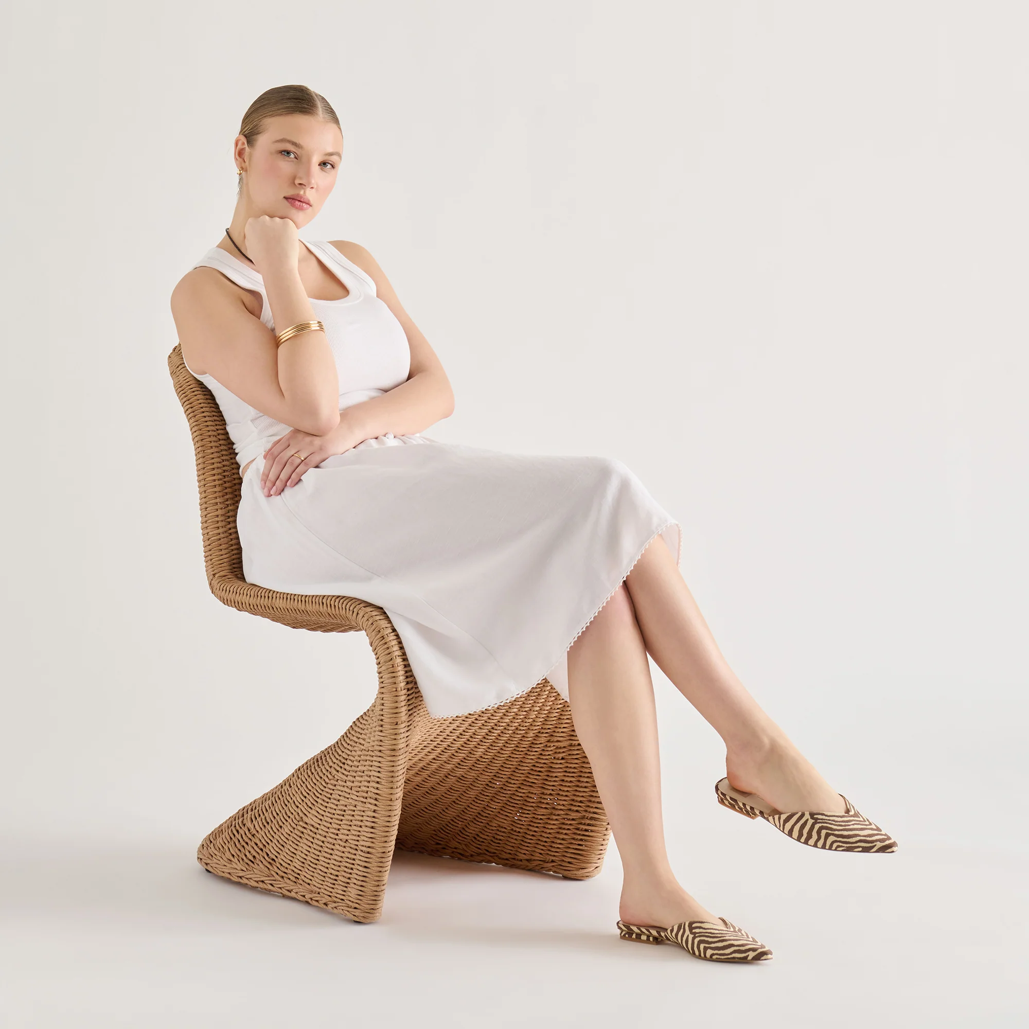 ELM FLATS BEIGE ZEBRA RAFFIA - Image 4