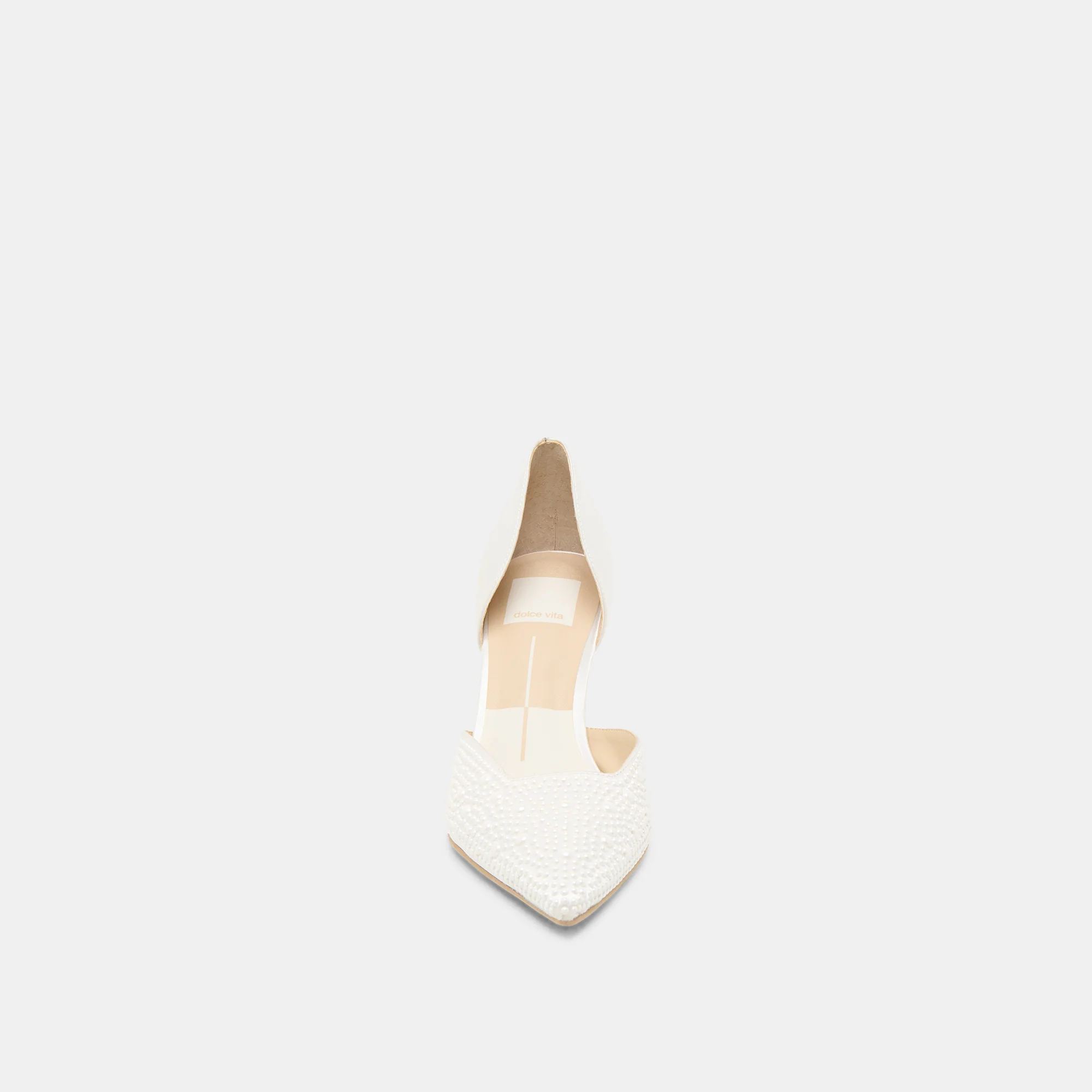 ELOY PEARL HEELS TRUE WHITE SATIN - Image 9