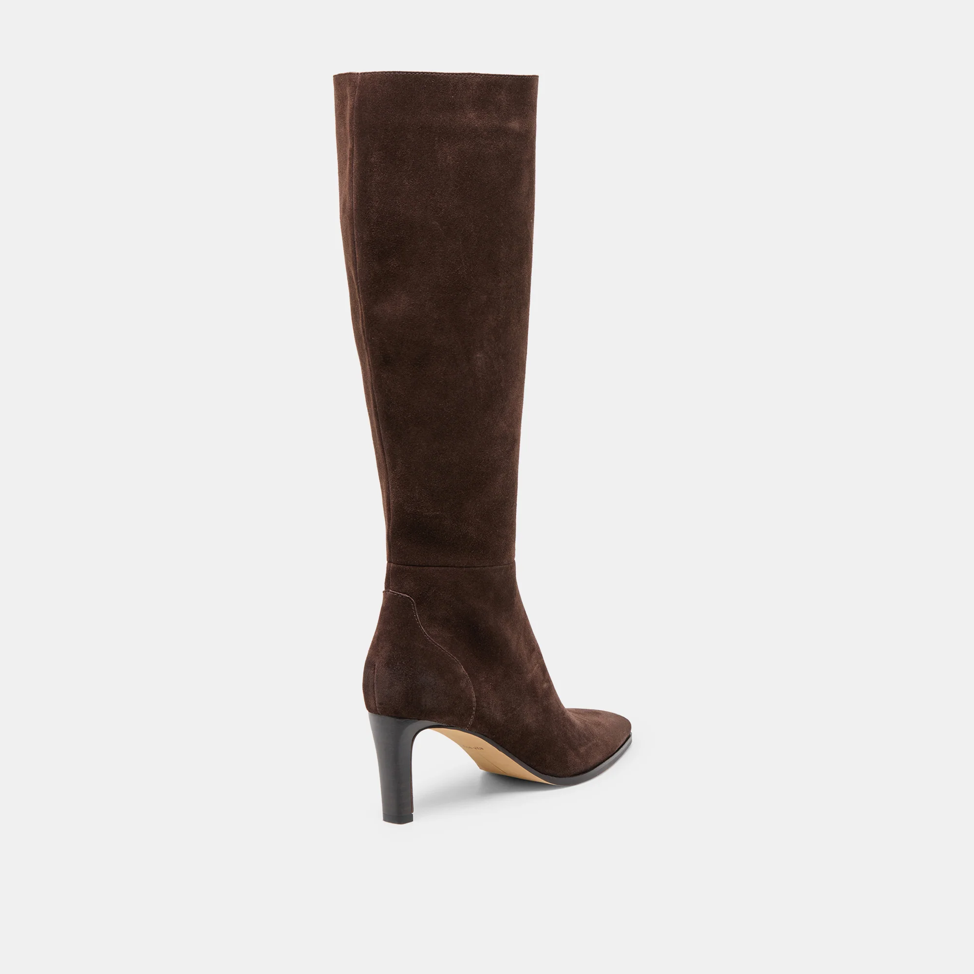 EMMI NARROW CALF BOOTS DK BROWN SUEDE - Image 3