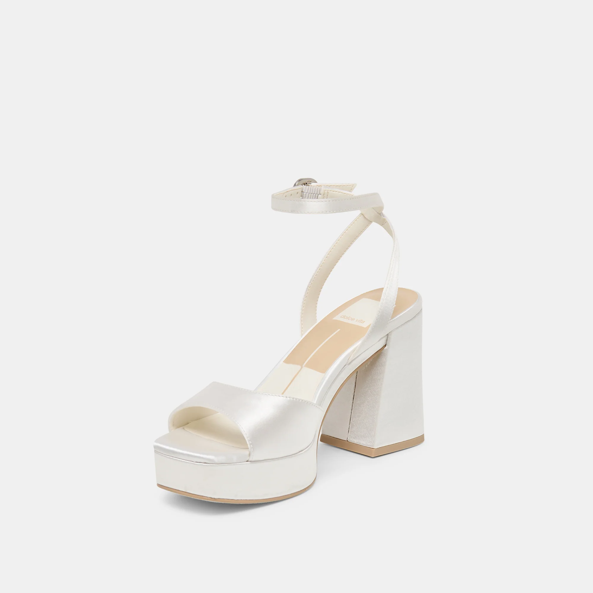 FELICA HEELS WHITE SATIN - Image 6