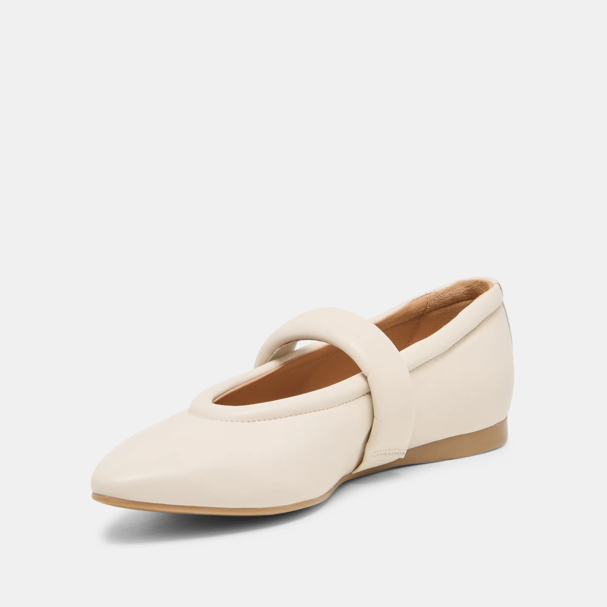 FERA BALLET FLATS OFF WHITE LEATHER - Image 4