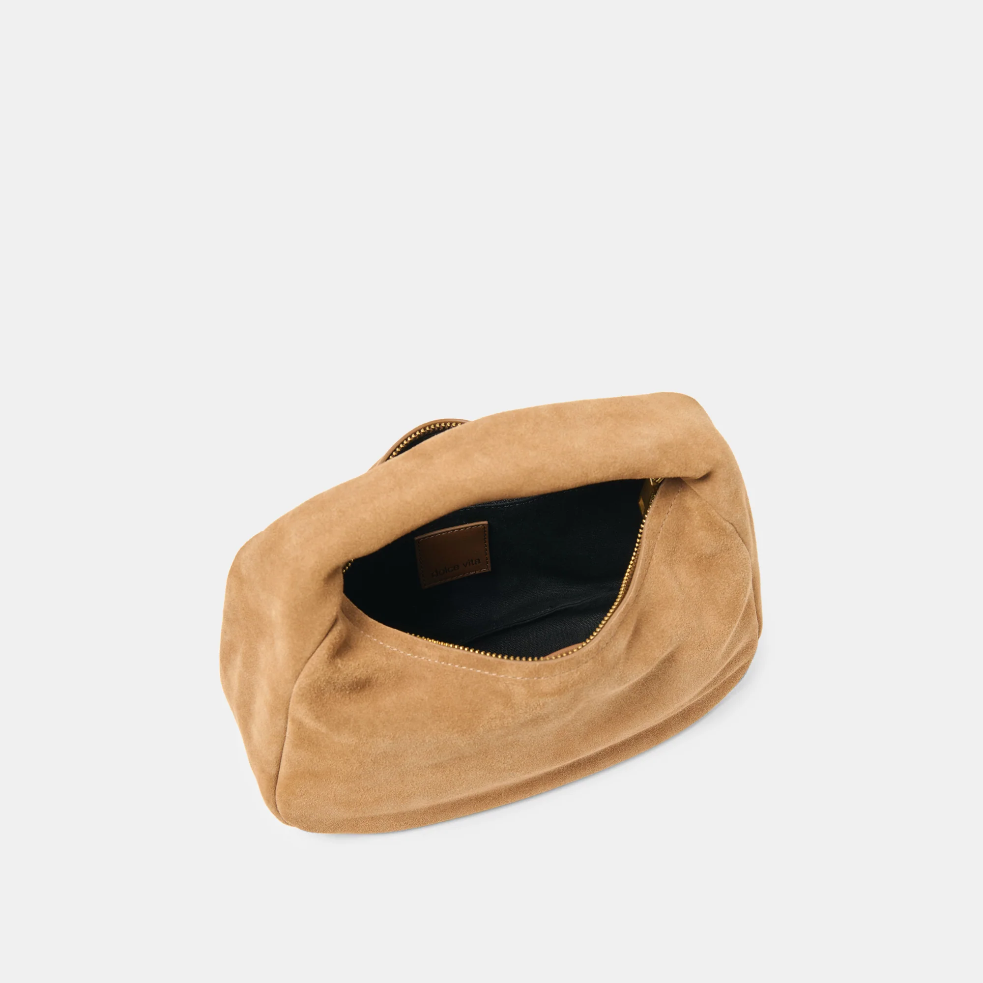 FRANKIE HANDBAG BROWN SUEDE - Image 7