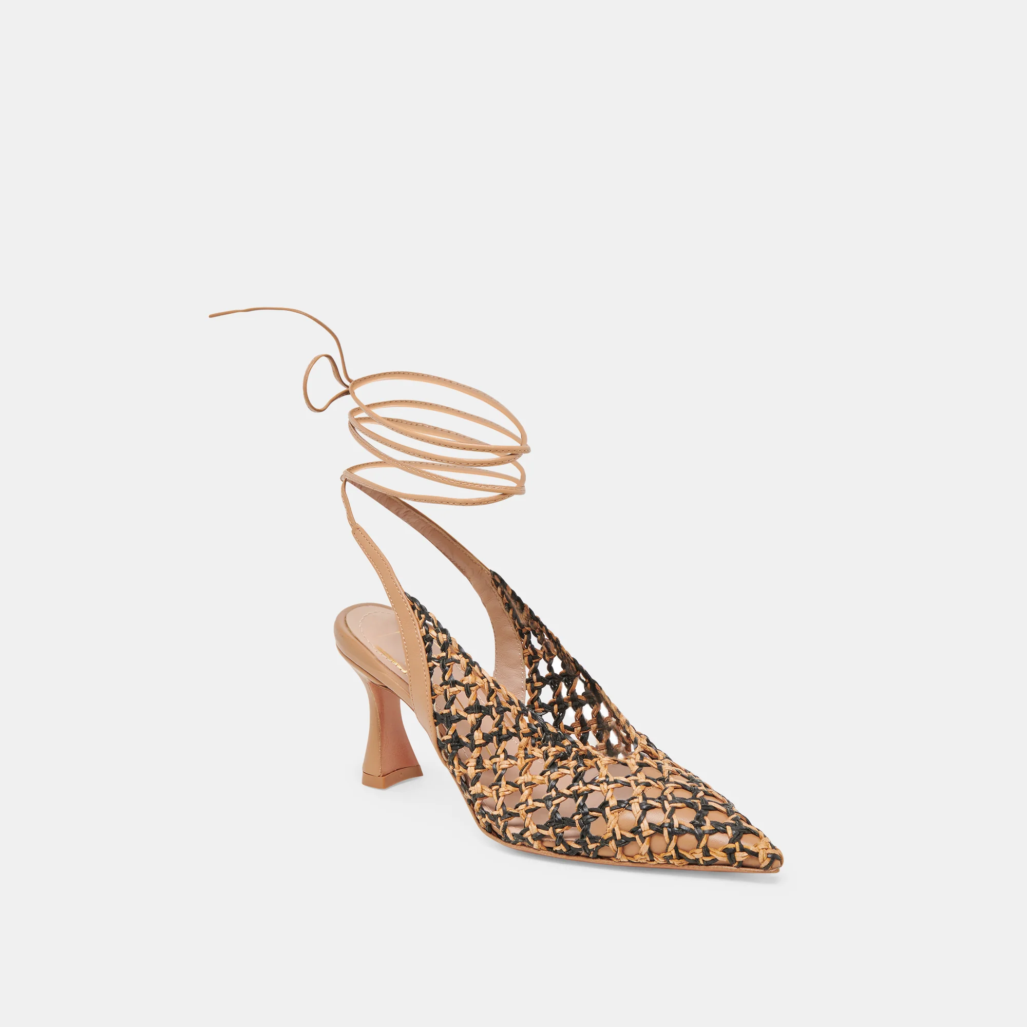 GESICA HEELS BLACK NATURAL WOVEN - Image 3