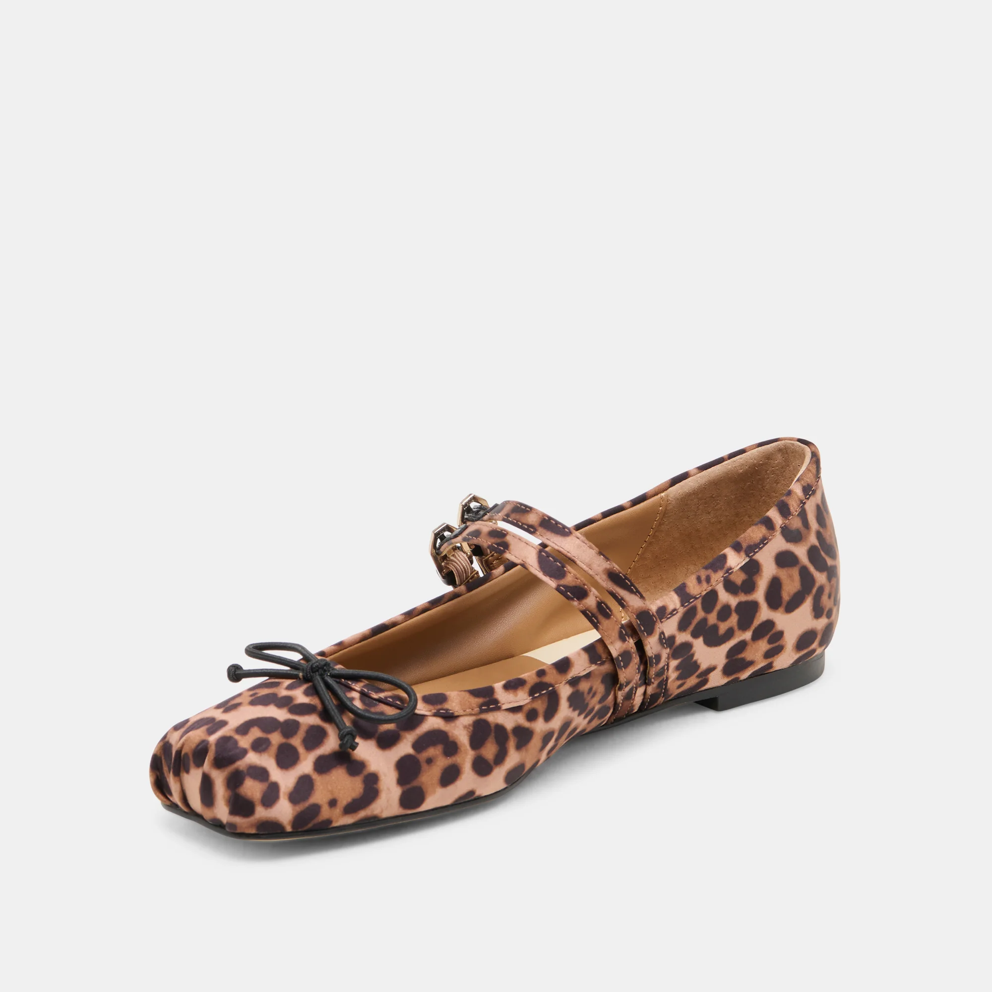 GIBSEN BALLET FLATS DK LEOPARD SATIN - Image 4