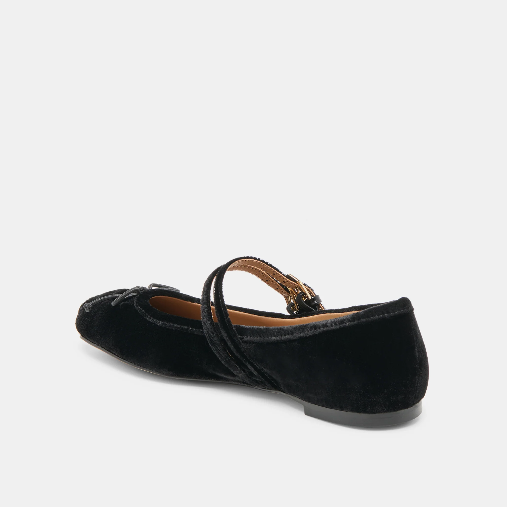GIBSEN BALLET FLATS NERO VELVET - Image 5