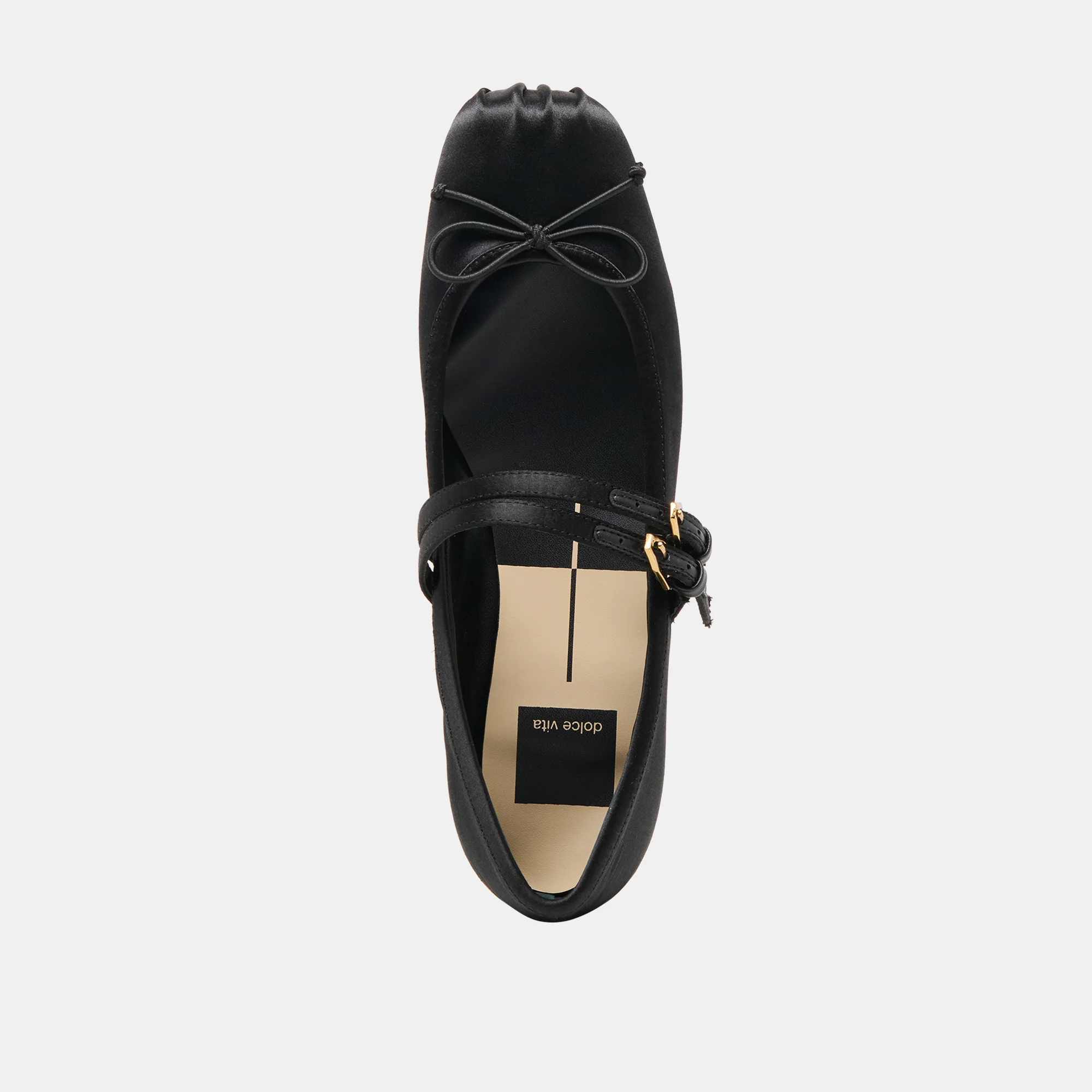 GIBSEN BALLET FLATS ONYX SATIN - Image 8
