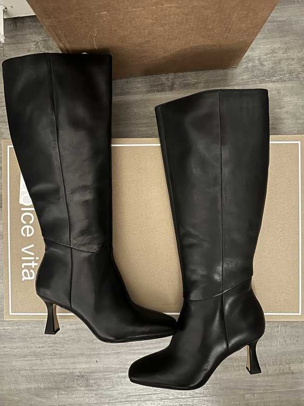 GYRA WIDE CALF BOOTS BLACK LEATHER - re:vita - Image 19