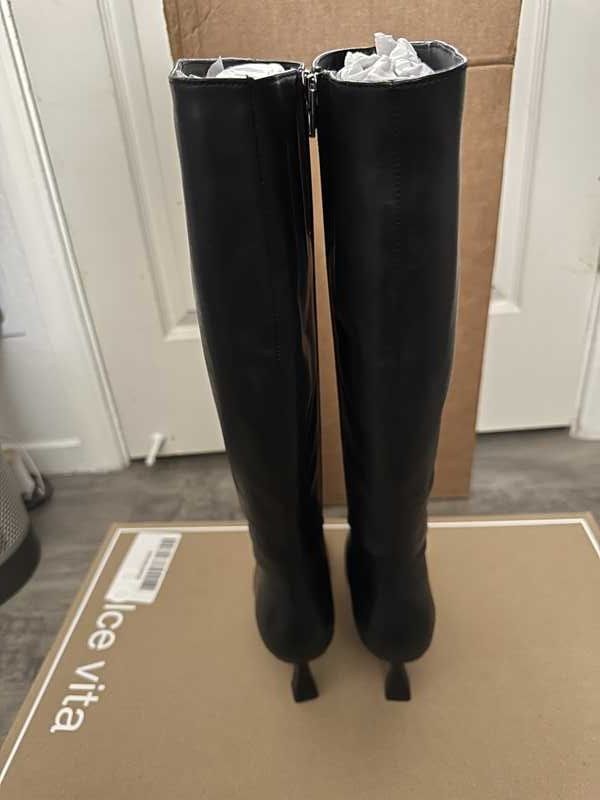 GYRA WIDE CALF BOOTS BLACK LEATHER - re:vita - Image 21