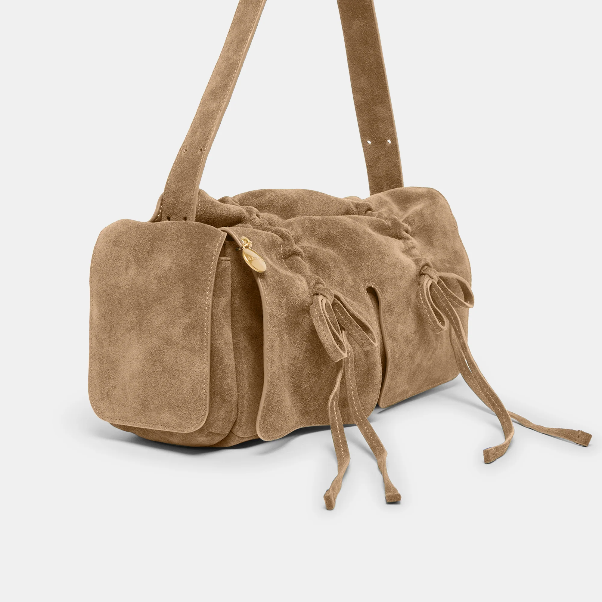 HUDSON SHOULDER BAG OLIVE SUEDE - Image 5