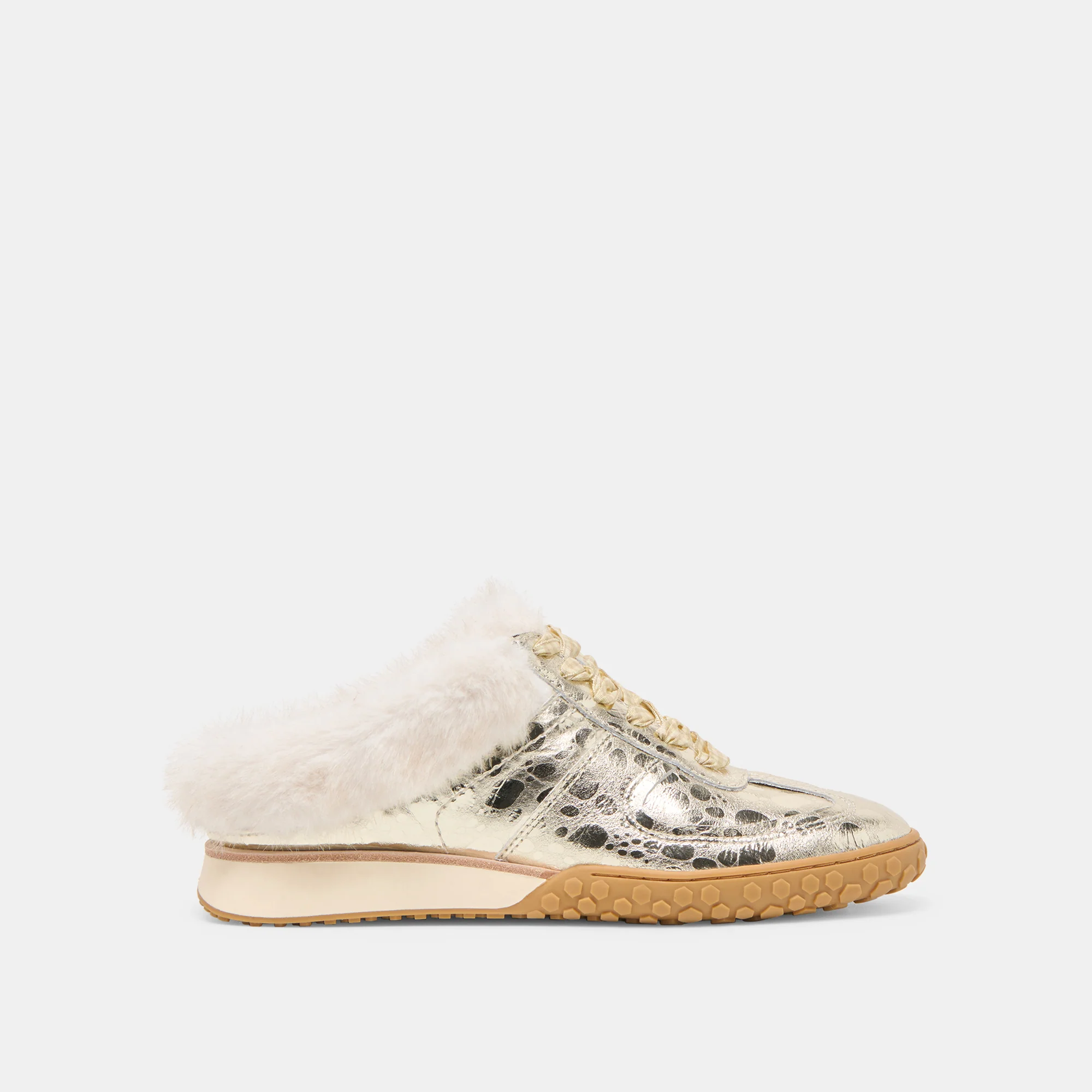 IZZEY PLUSH SNEAKERS PLATINUM LEATHER
