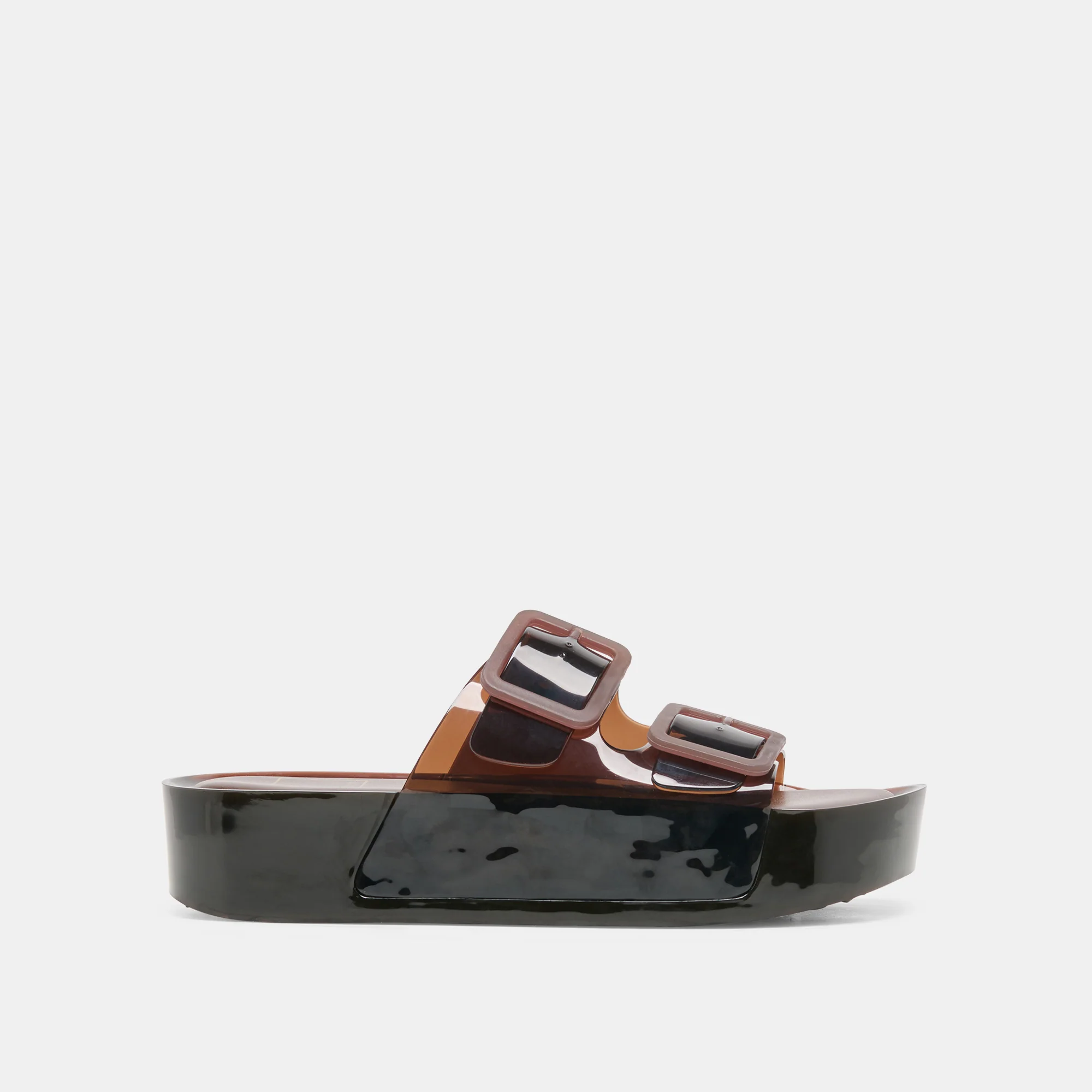 JULIO X SANDALS CHOCOLATE VINYL