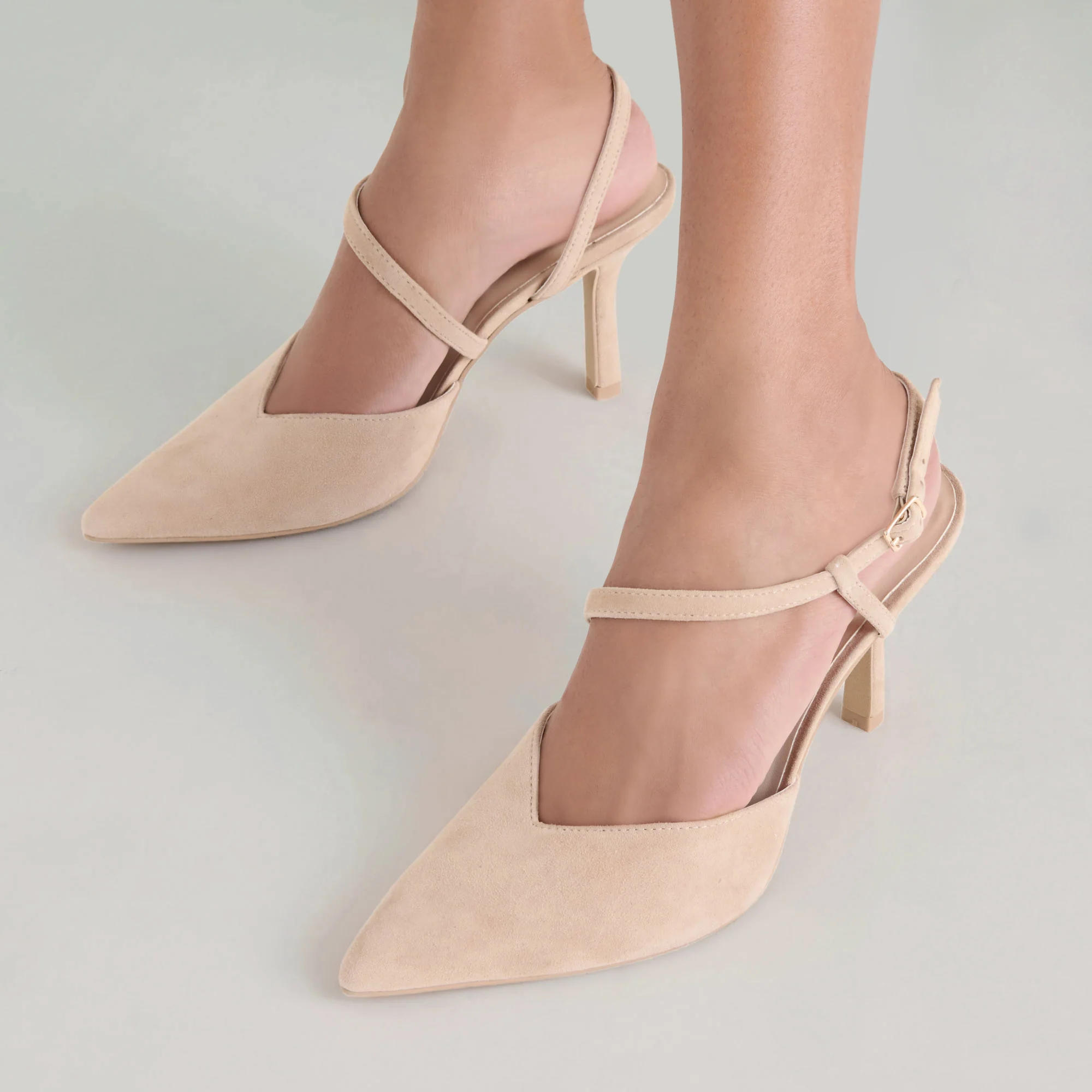 KAMRA HEELS CAMEL SUEDE - Image 4