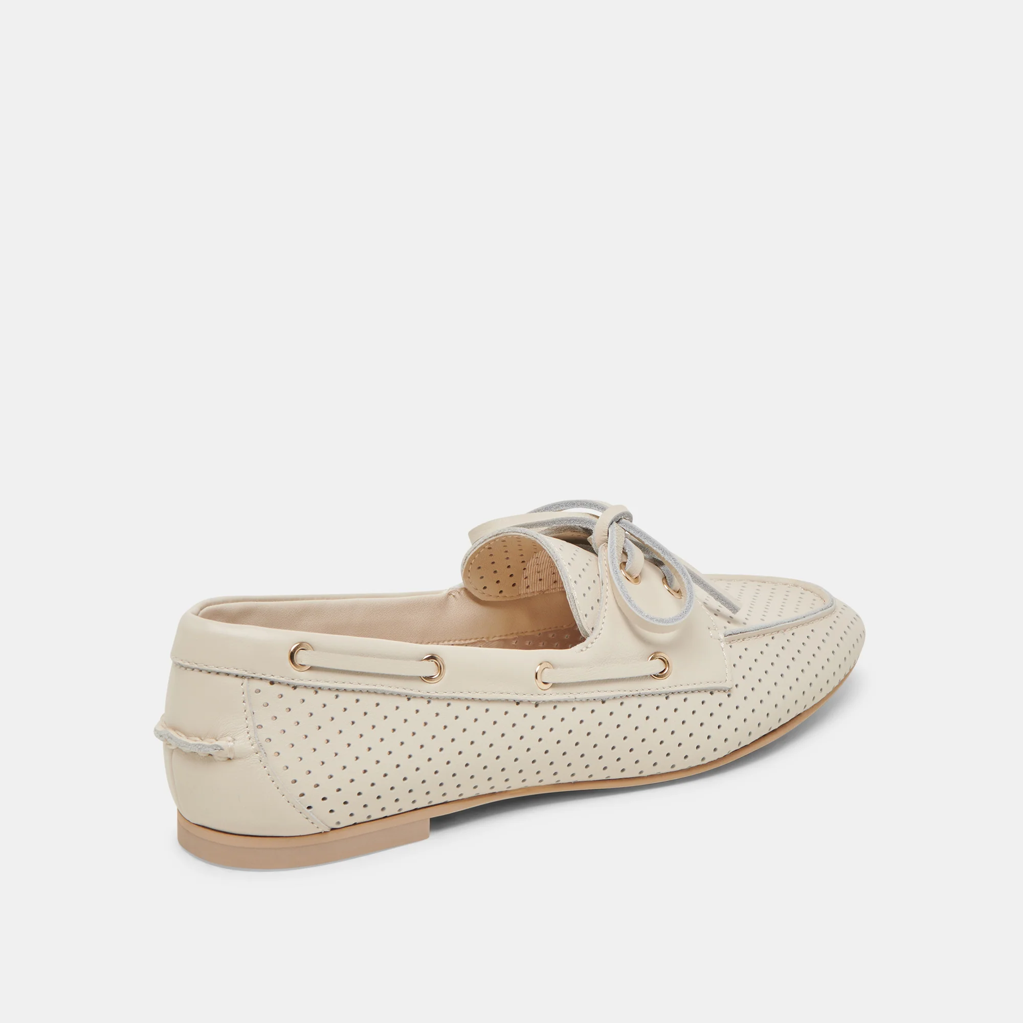 LAKIN LOAFERS IVORY PERFORATED LEATHER - Image 5