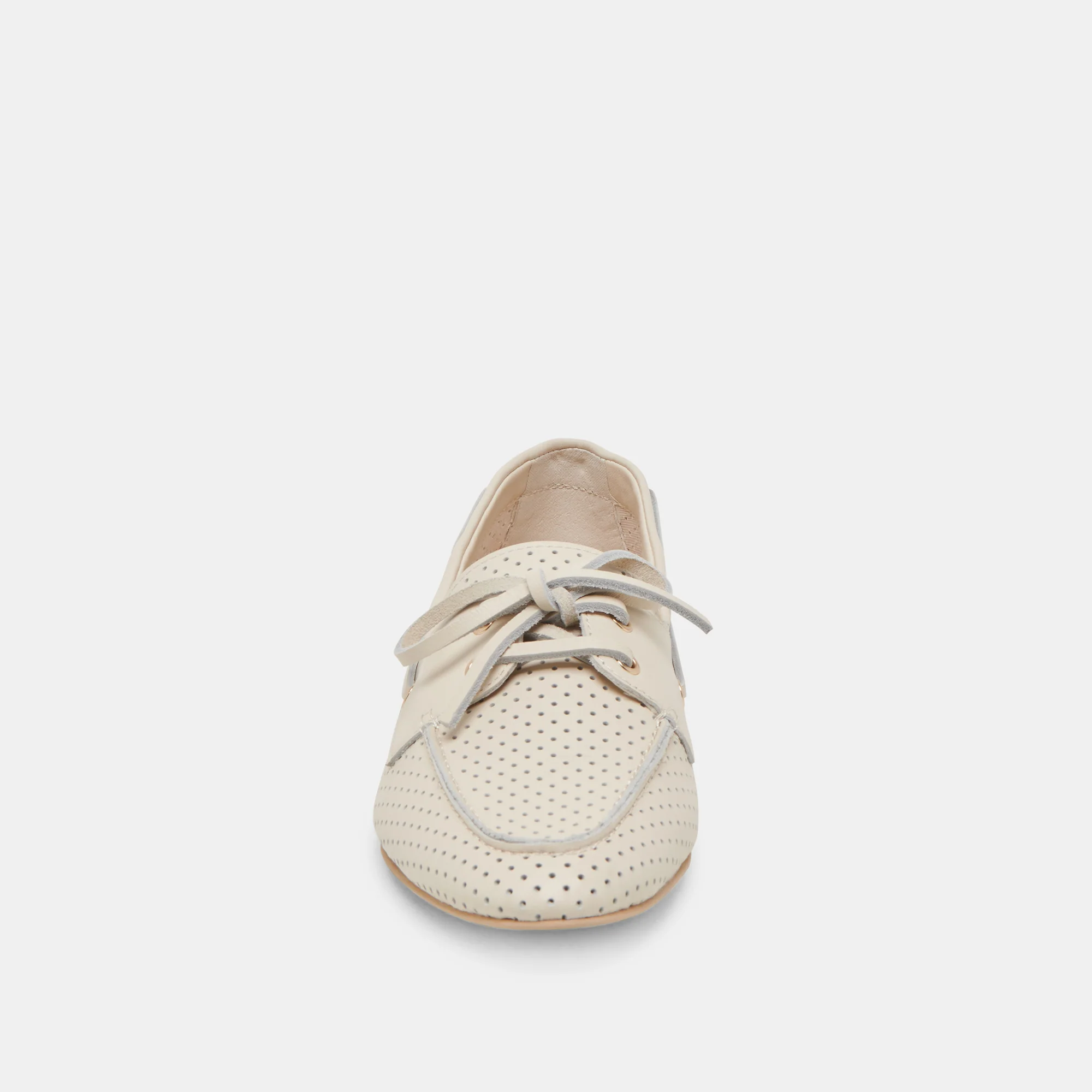 LAKIN LOAFERS IVORY PERFORATED LEATHER - Image 8