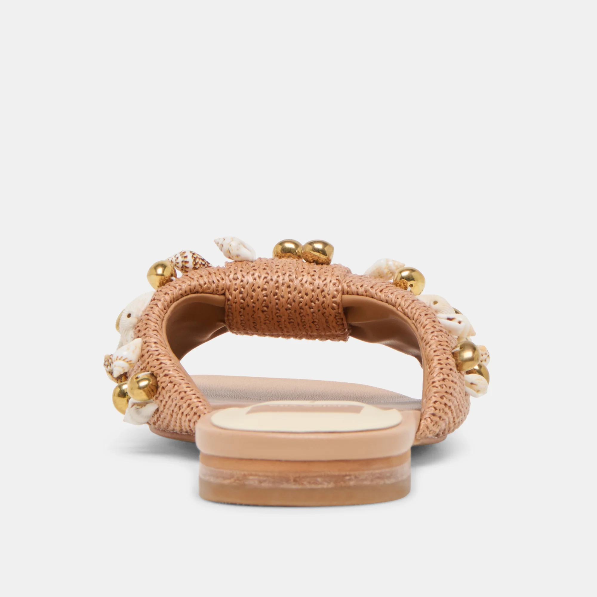 LIZZA SANDALS TOFFEE BEADED RAFFIA - Image 8