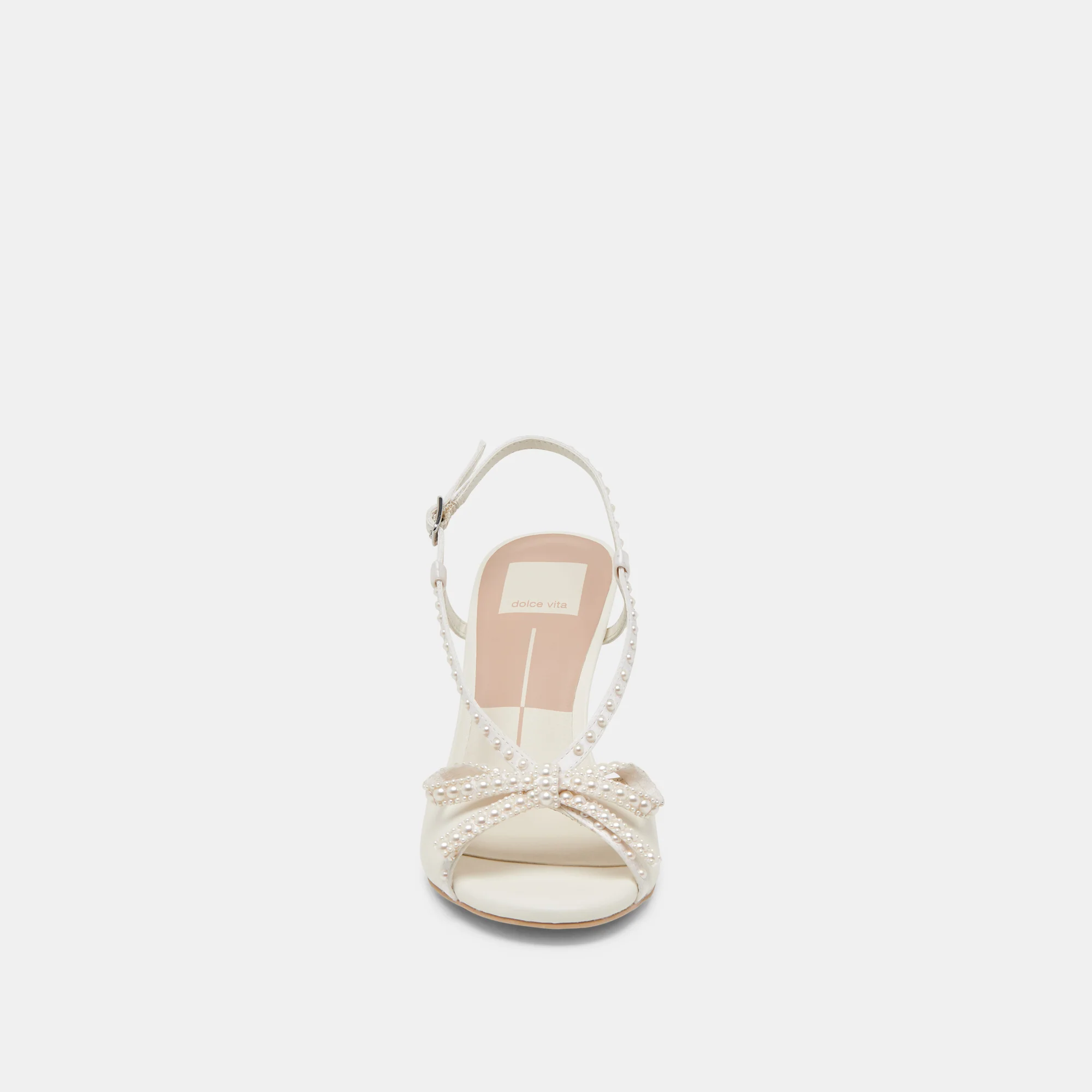 LONNY PEARL HEELS WHITE SATIN - Image 6