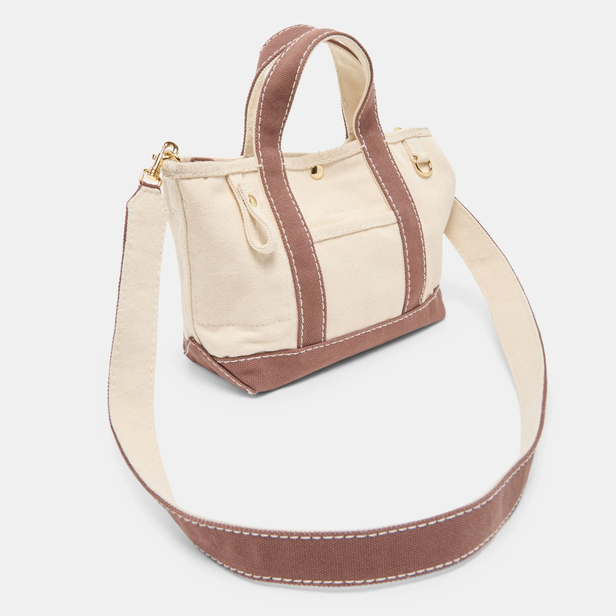 LUNEA HANDBAG NATURAL CHOCOLATE CANVAS - Image 6