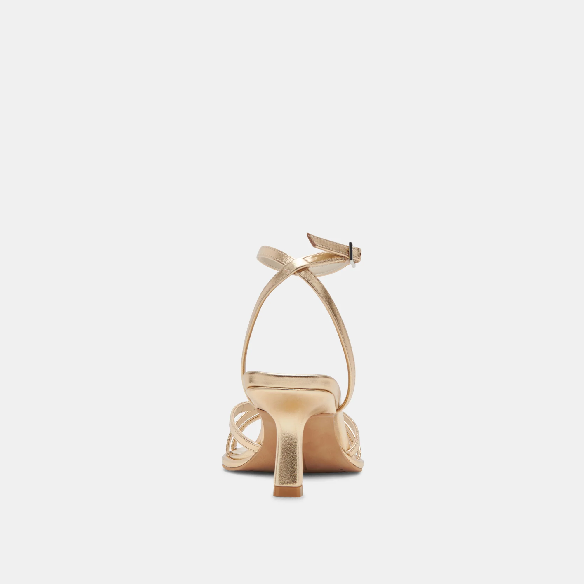 MANJI WIDE HEELS LIGHT GOLD METALLIC LEATHER - Image 7